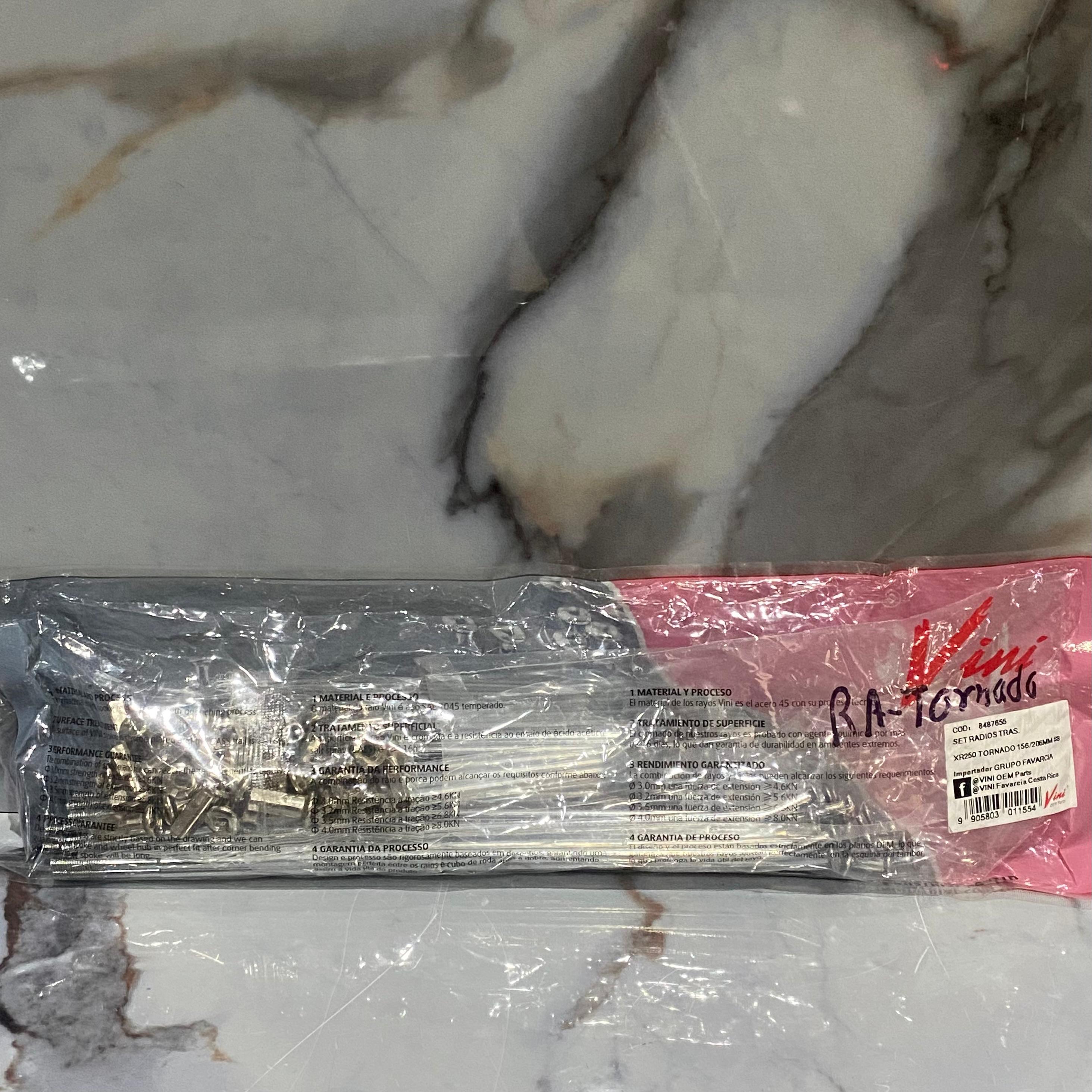 RADIOS 155/205 TRASEROS TORNADO VINI