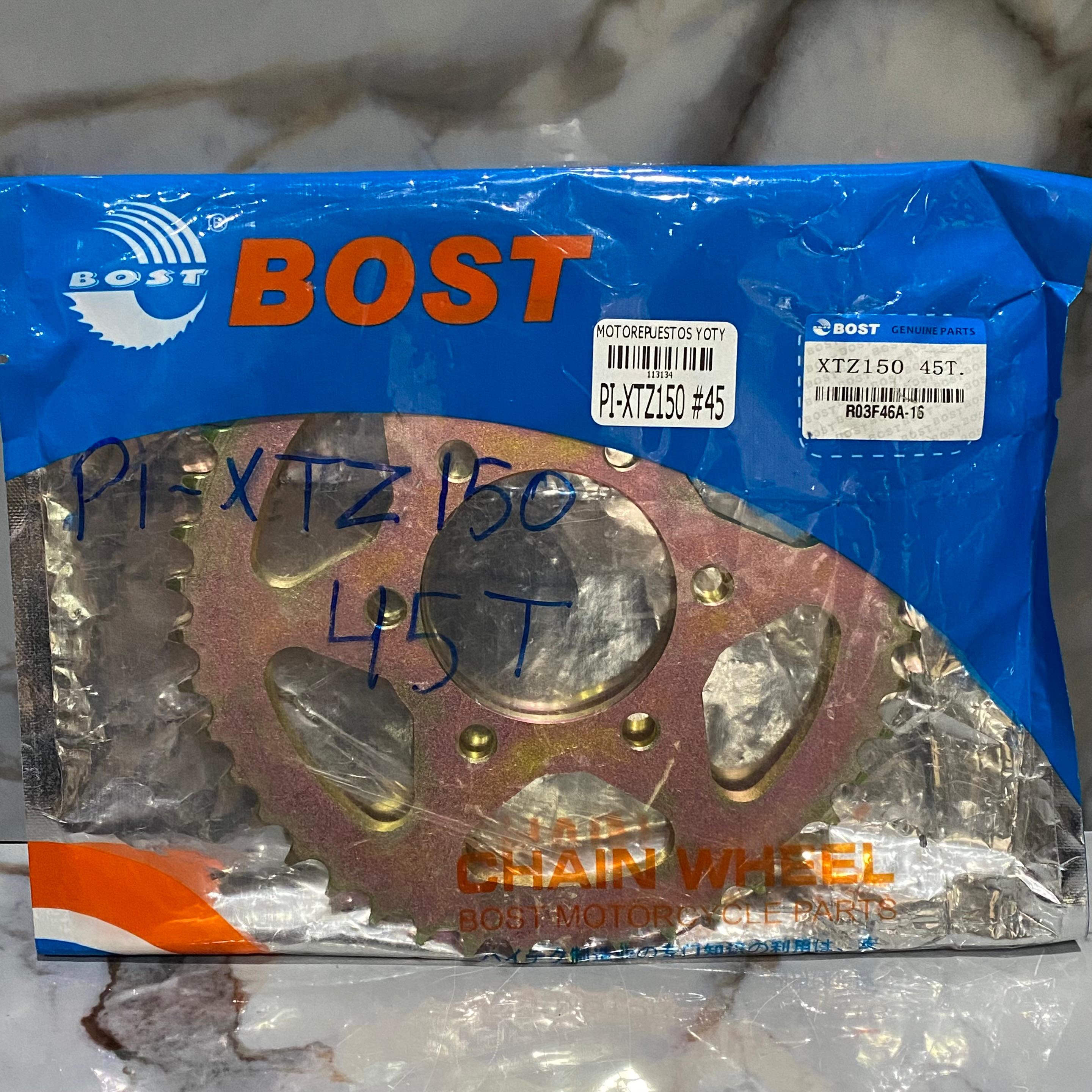 PIÑON TRASERO XTZ150 45T BOST