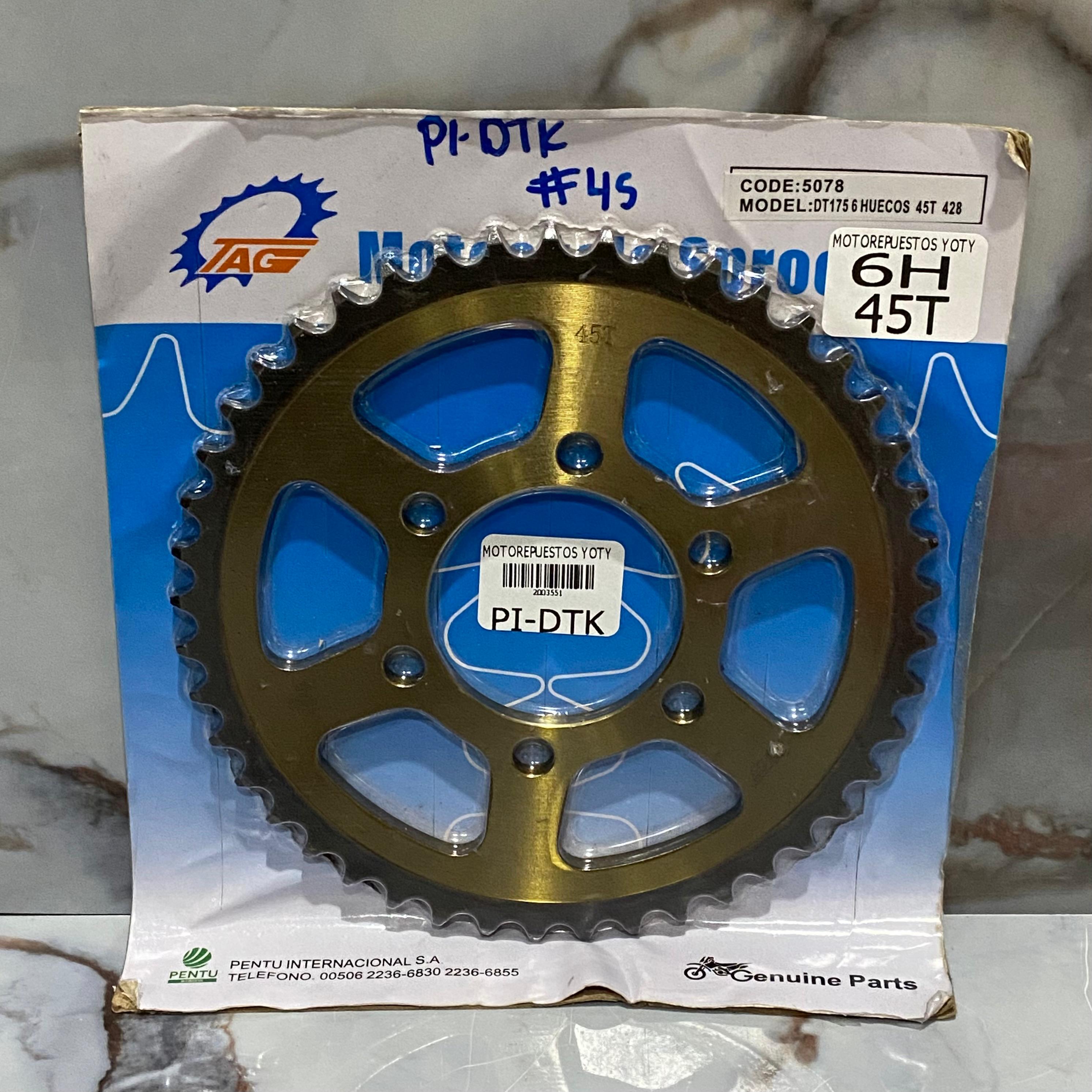 PIÑON TRASERO DTK #45 6 HUECOS