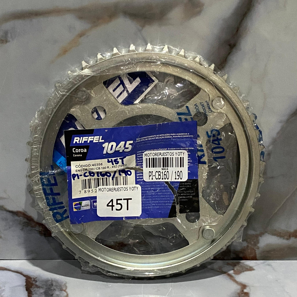 PIÑON TRASERO CB160 / 190 45T