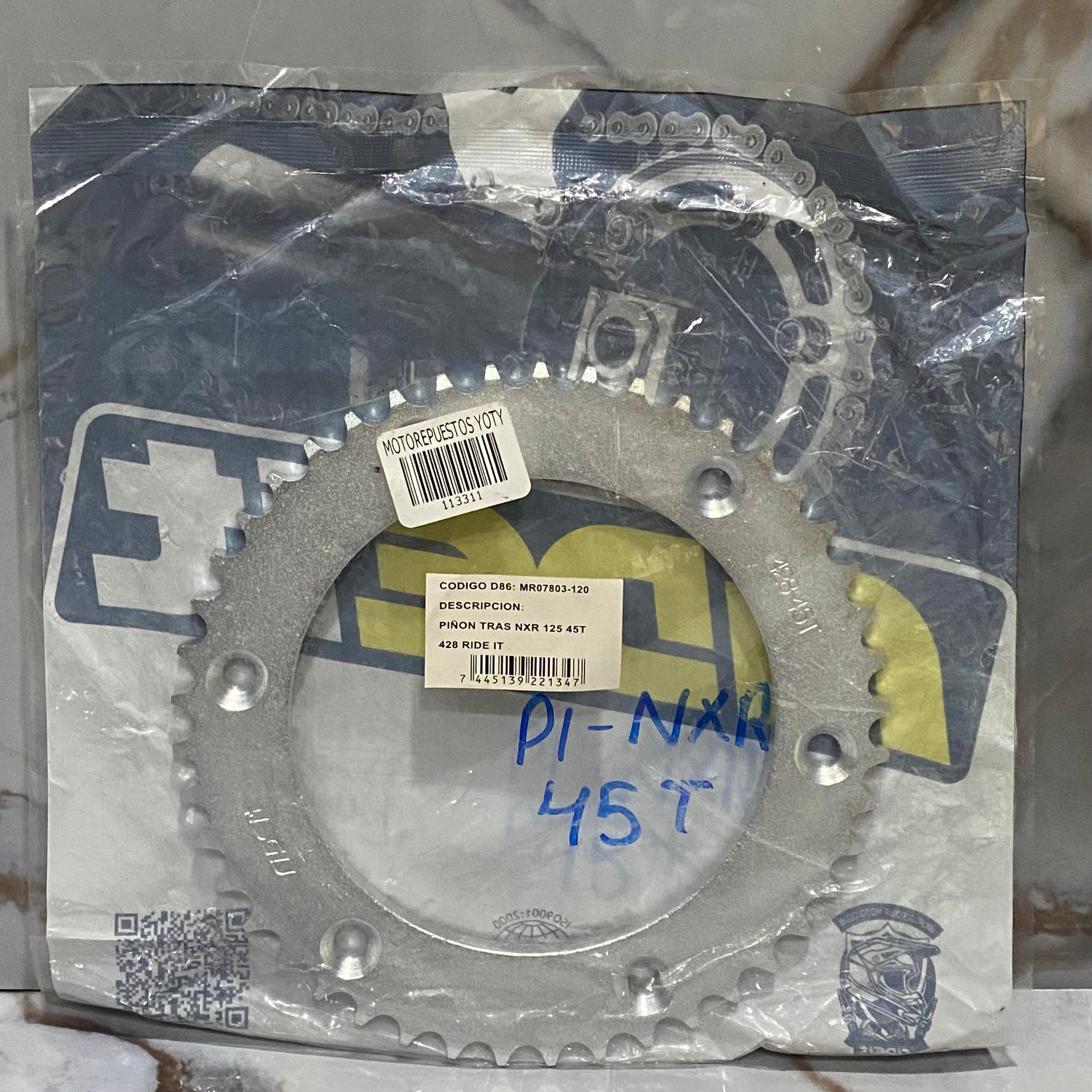 PIÑON TRASERO NXR 45T