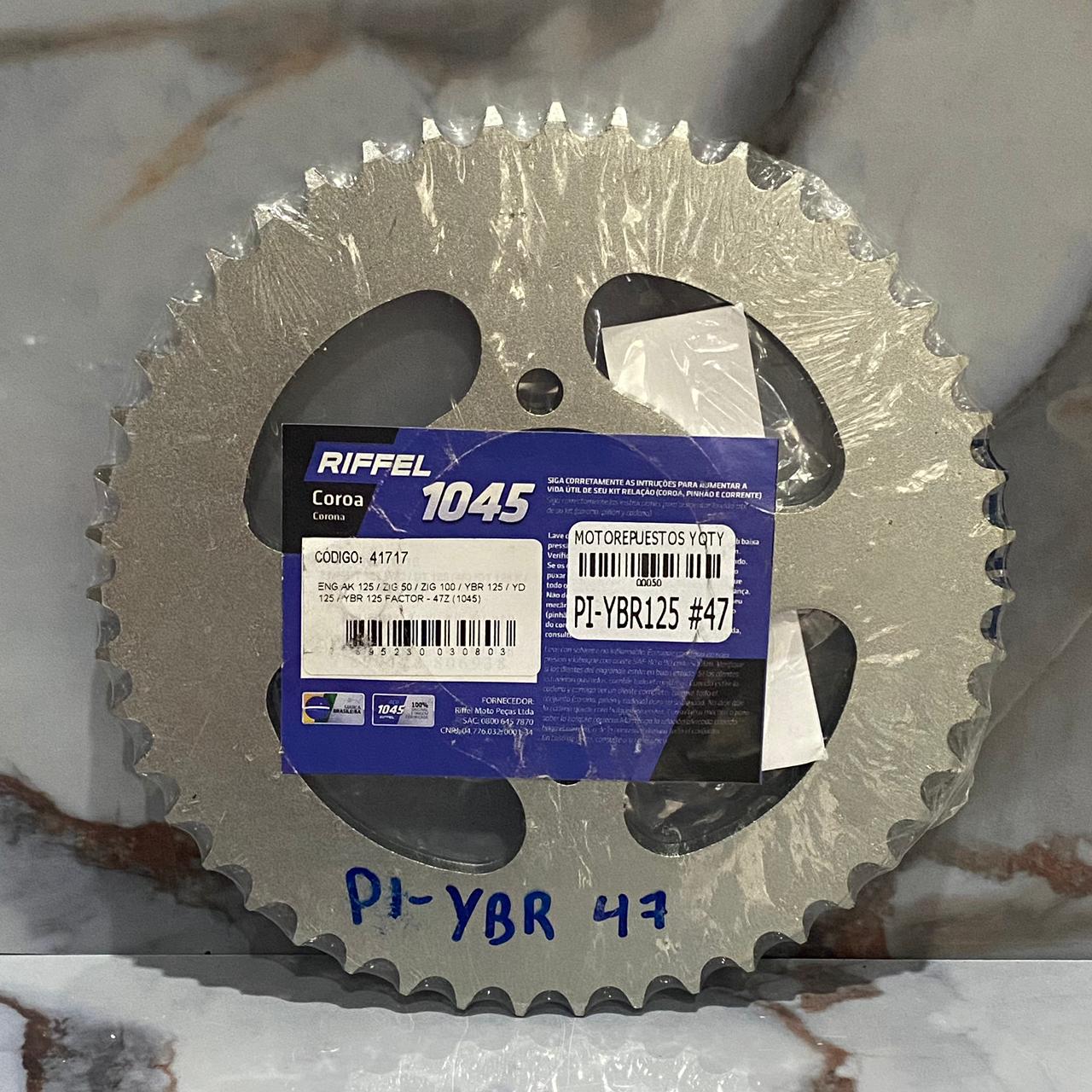 PIÑON TRASERO YBR125 #47