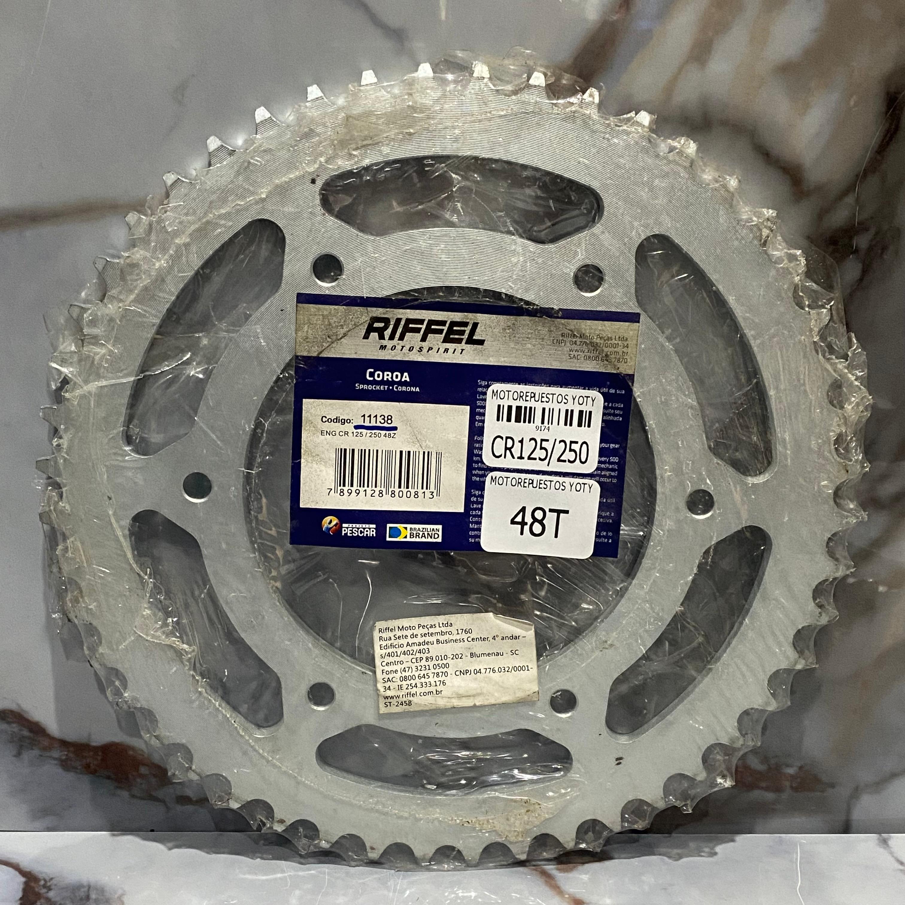 PIÑON TRASERO CR125/250 520-48T RIFFEL