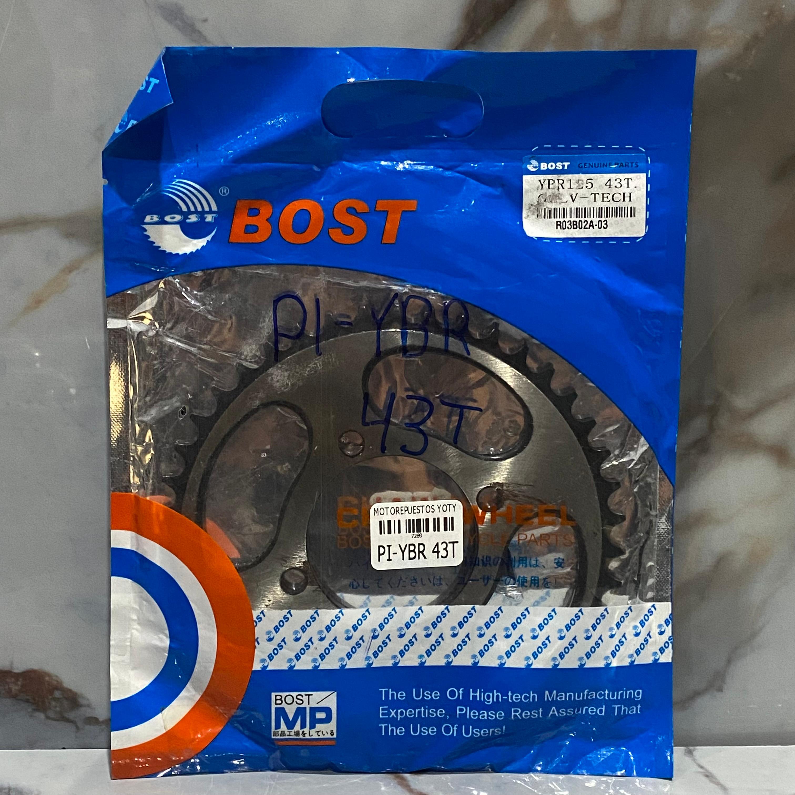 PIÑON TRASERO YBR125/CGL 43T