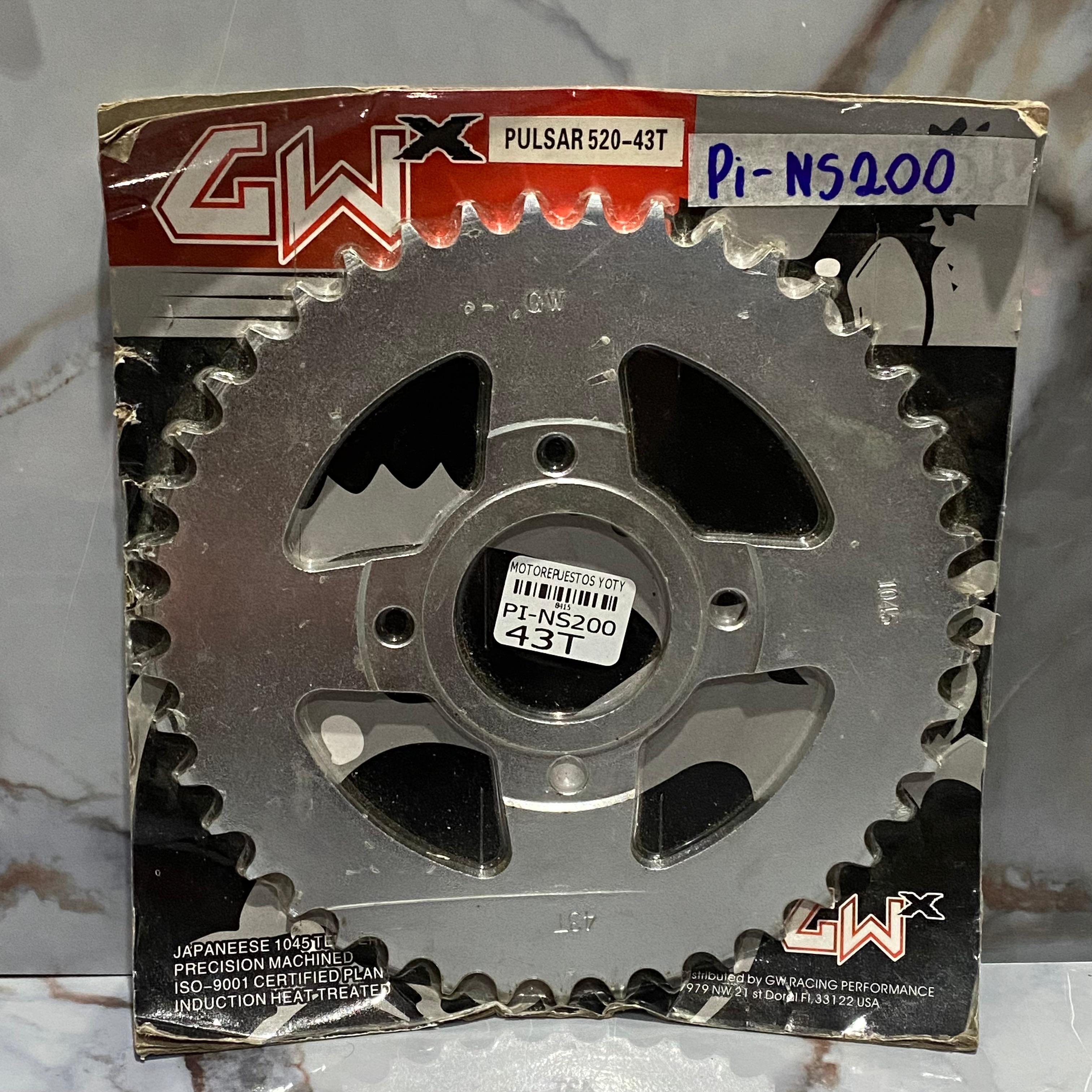 PIÑON TRASERO PULSAR 200NS #43T-520