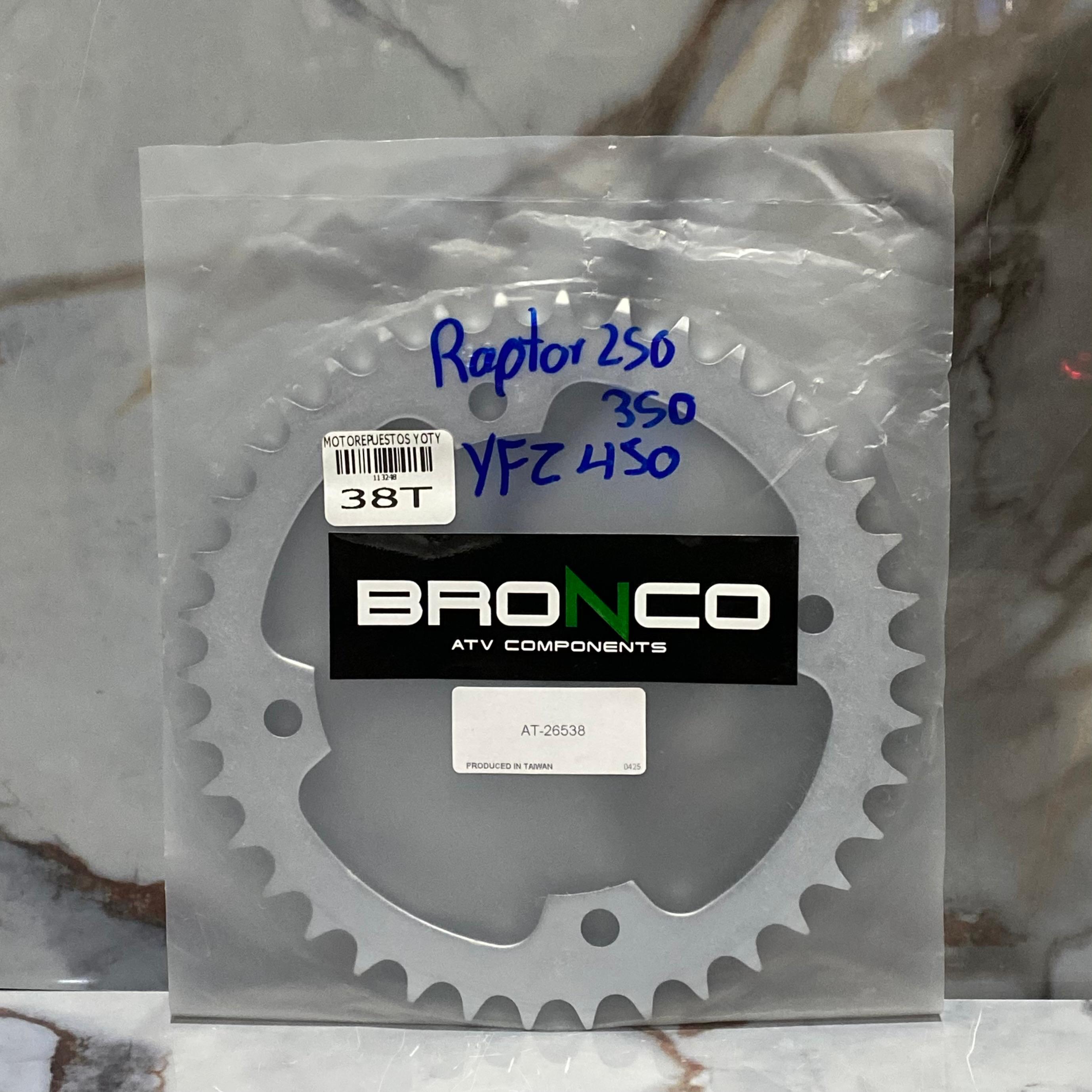 PIÑON TRASERO RAPTOR 250/350/700-YFZ450 38T