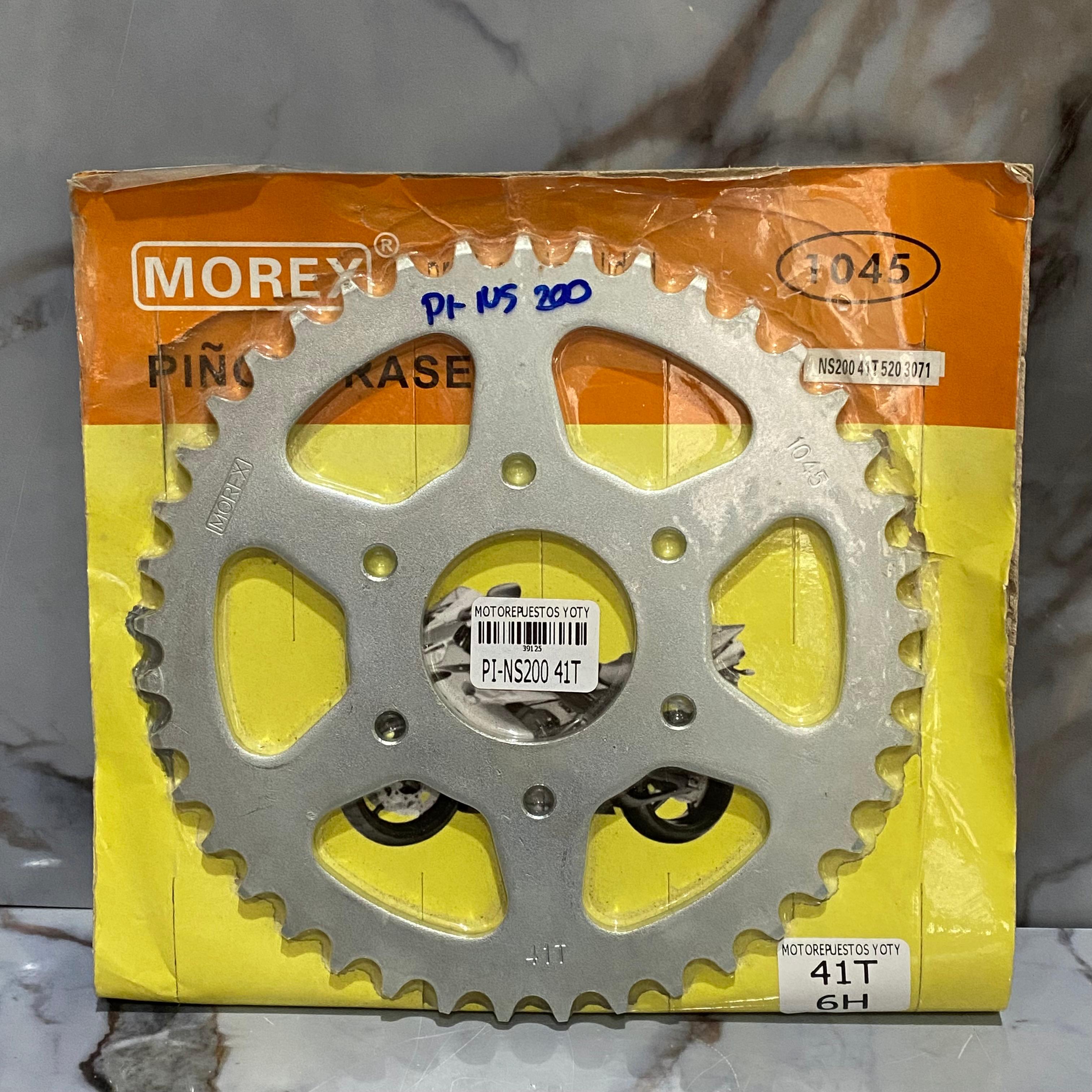PIÑON TRASERO NS200 41T MOREX 6 HUECOS