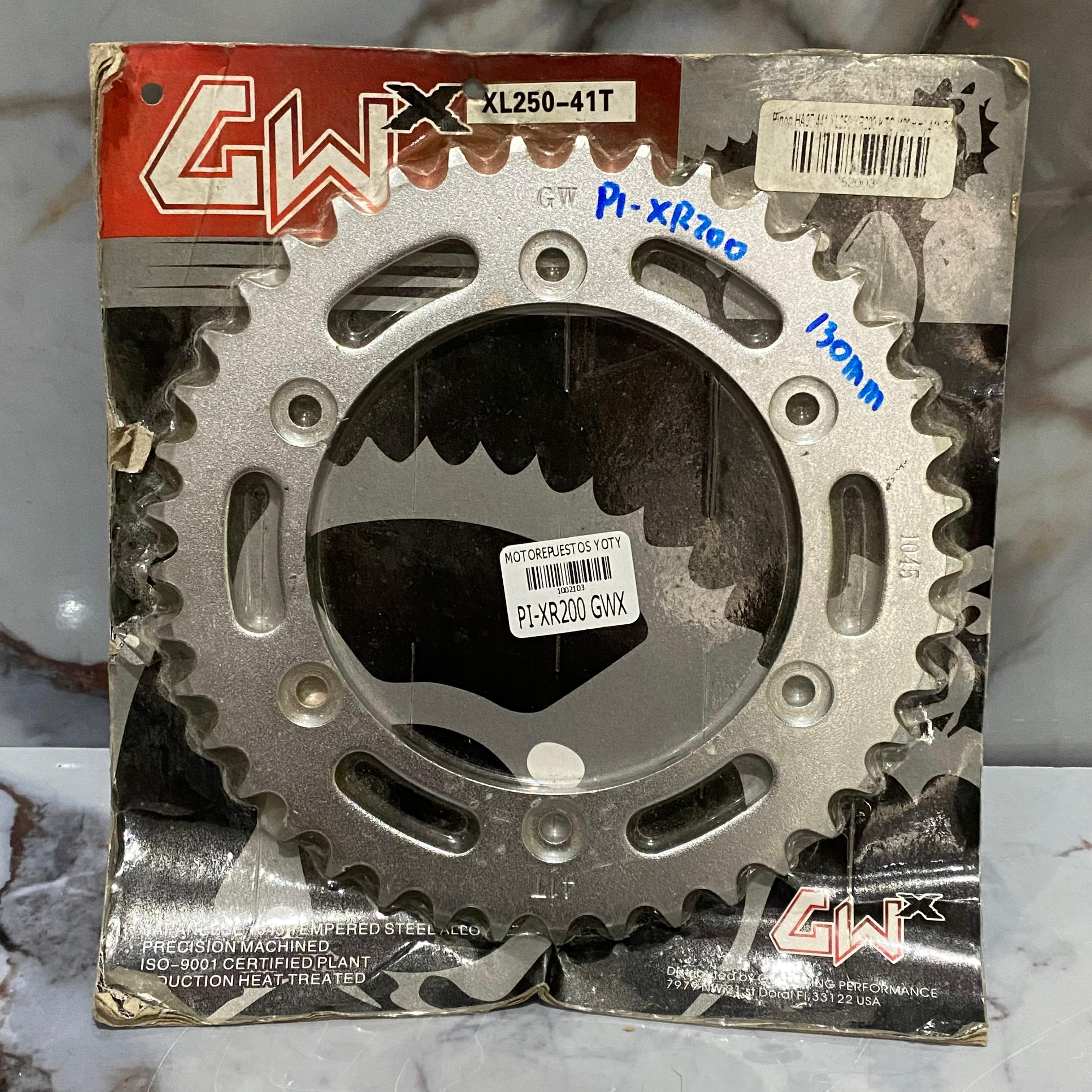 PIÑON TRASERO XL250-XR200 41T-520 130MM GWX