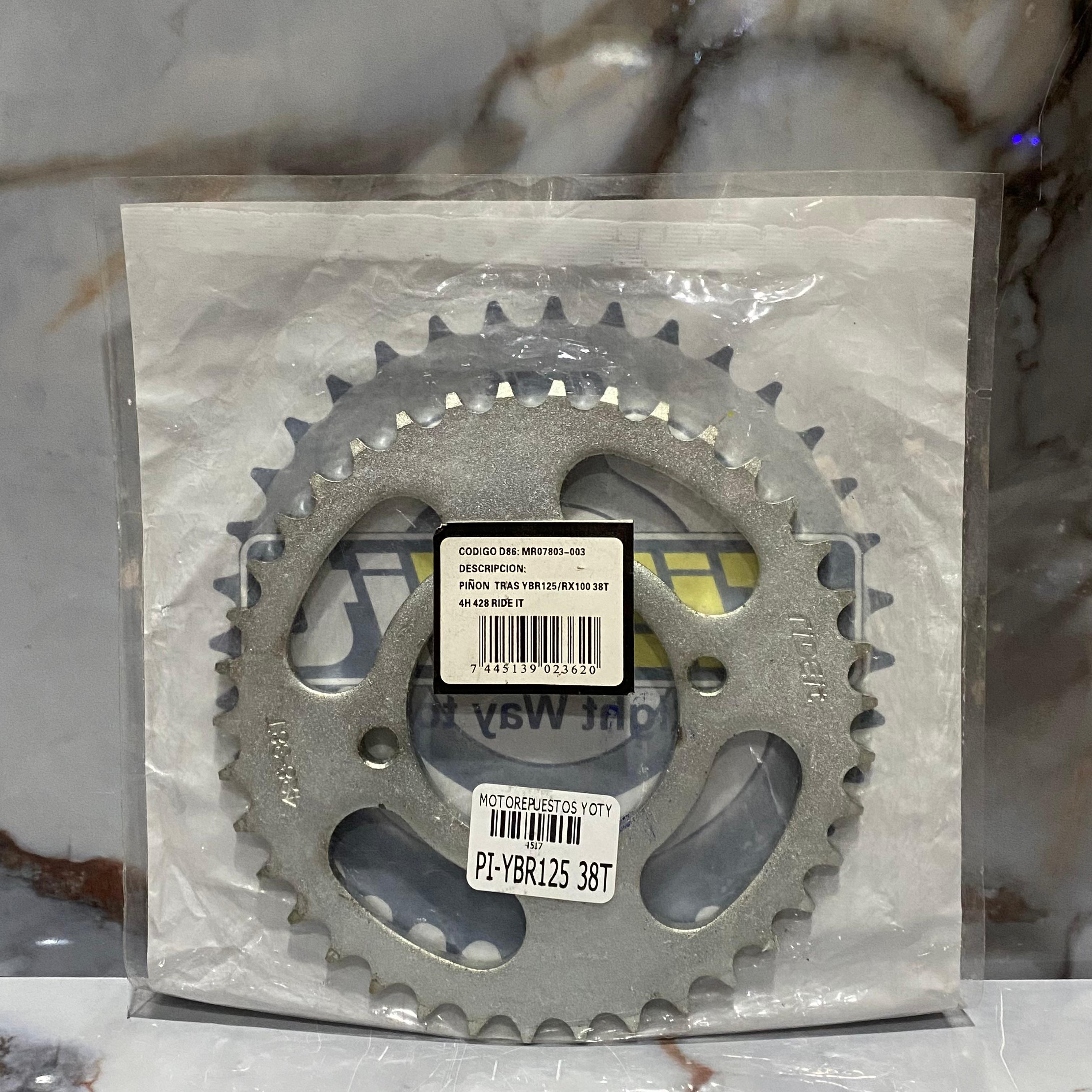 PIÑON TRASERO YBR125 38T