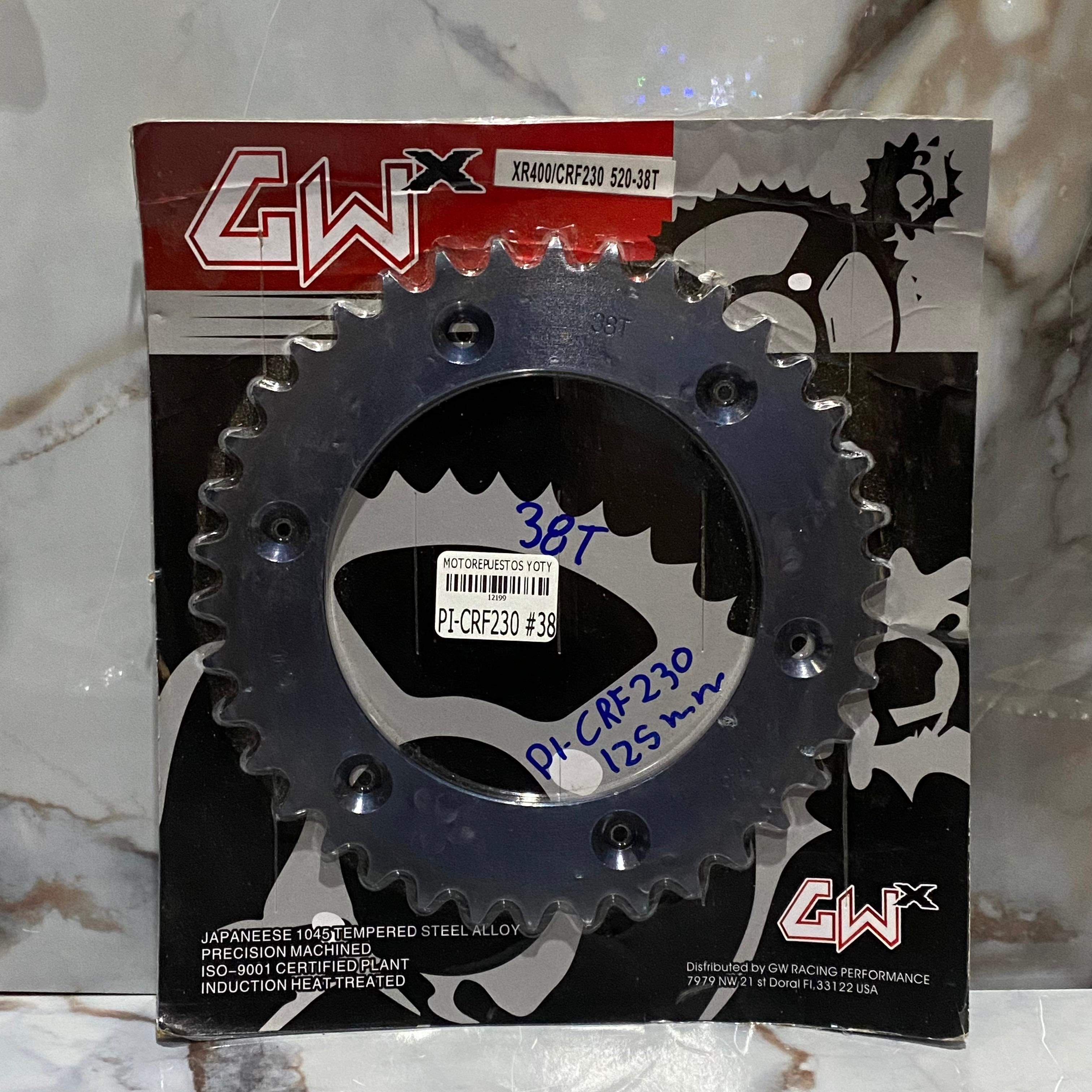 PIÑON TRASERO CRF230 #38 125MM