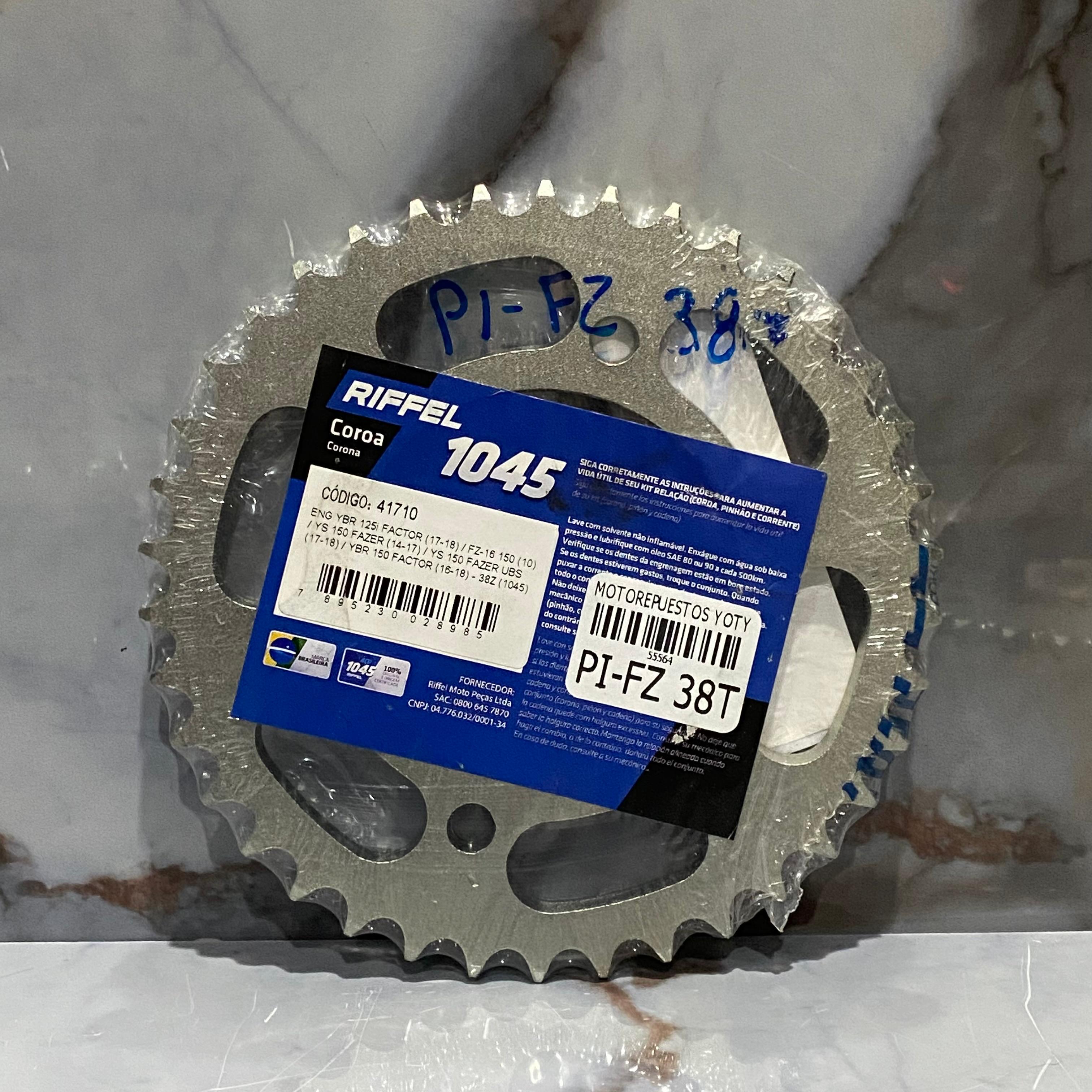 PIÑON TRASERO FZ16 38T