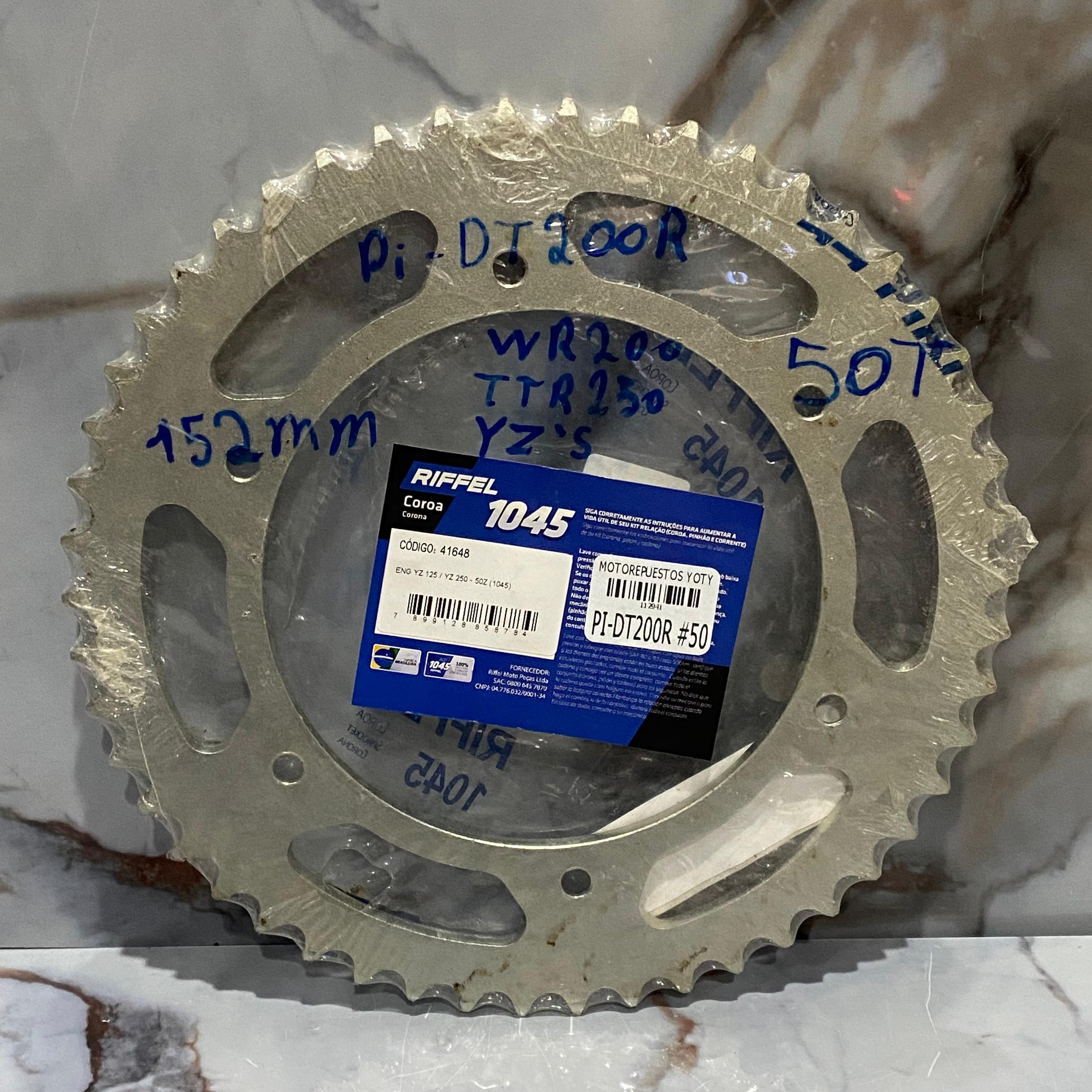 PIÑON TRASERO DT200R TT250 WR200 YZ´S 50T