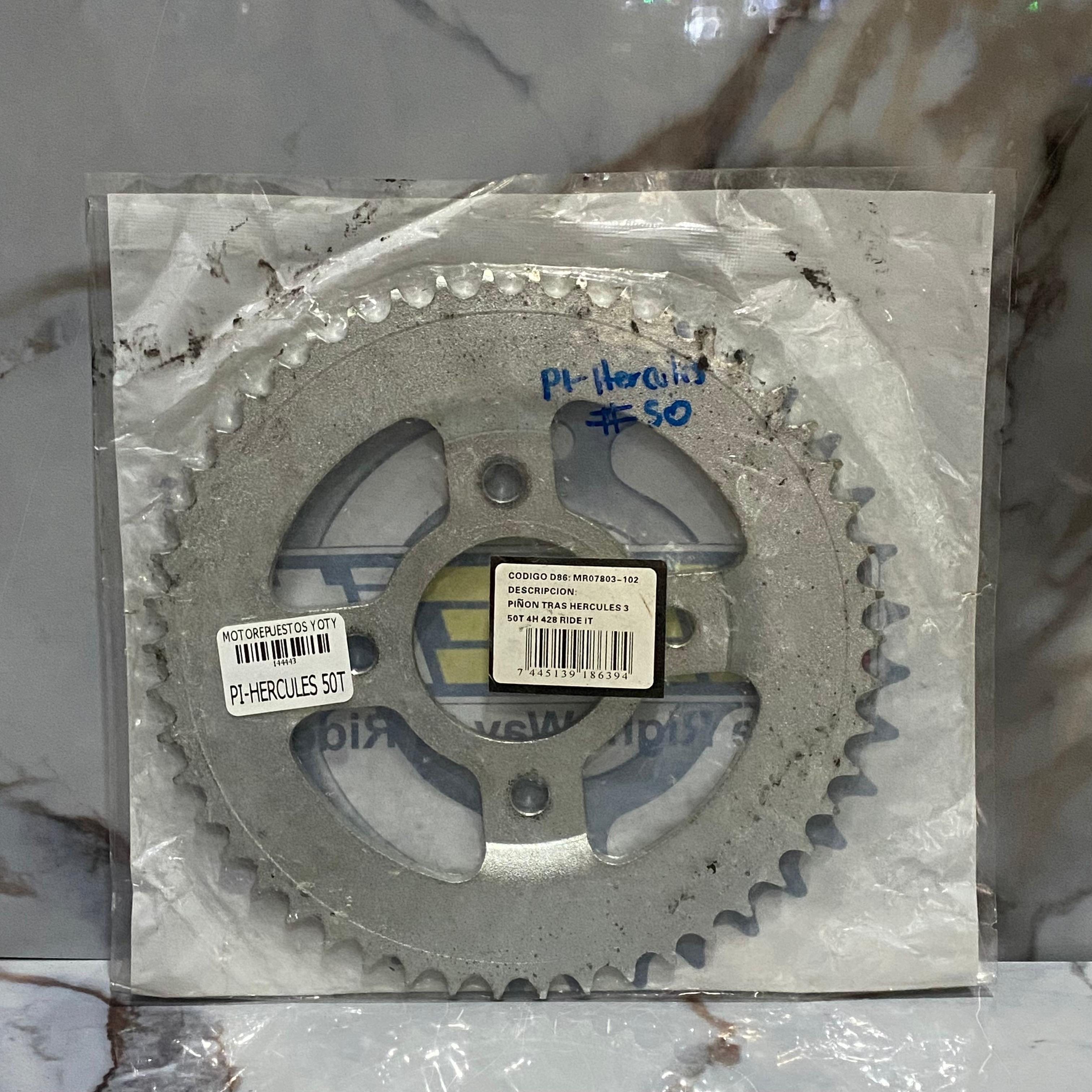 PIÑON TRASERO HERCULES 50T CURVO