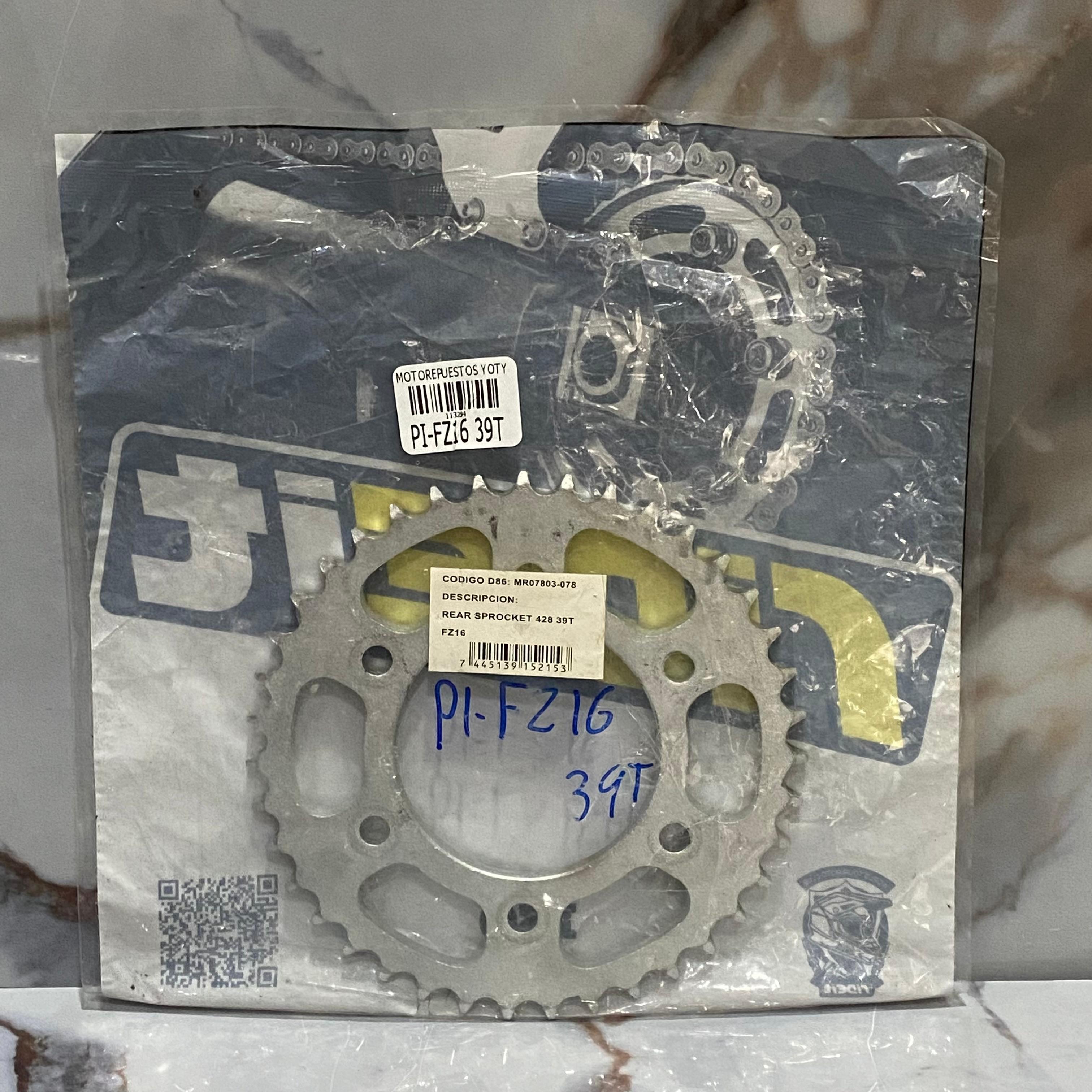 PIÑON TRASERO FZ16 39T