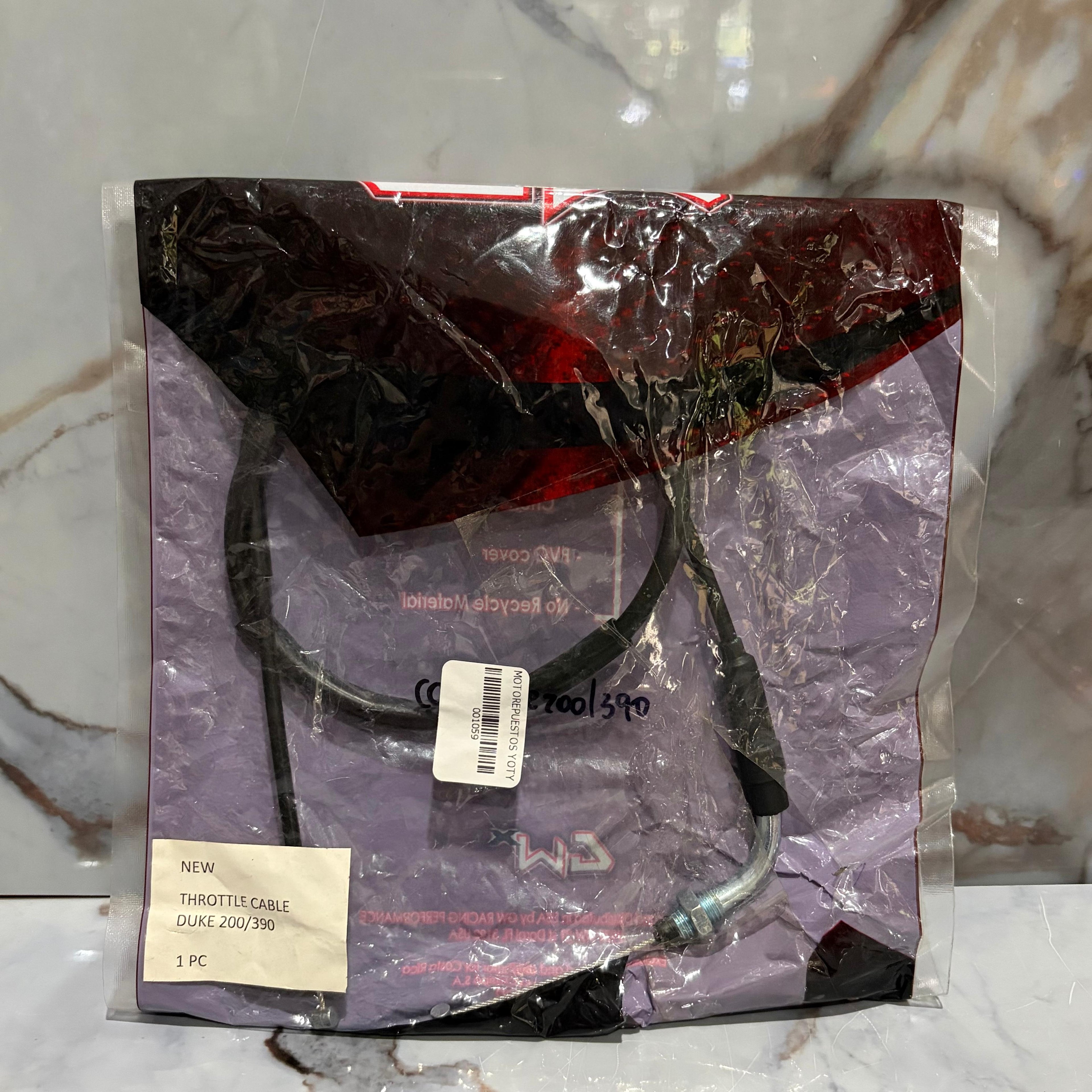 CABLE GAS KTM DUKE 200/390 GW