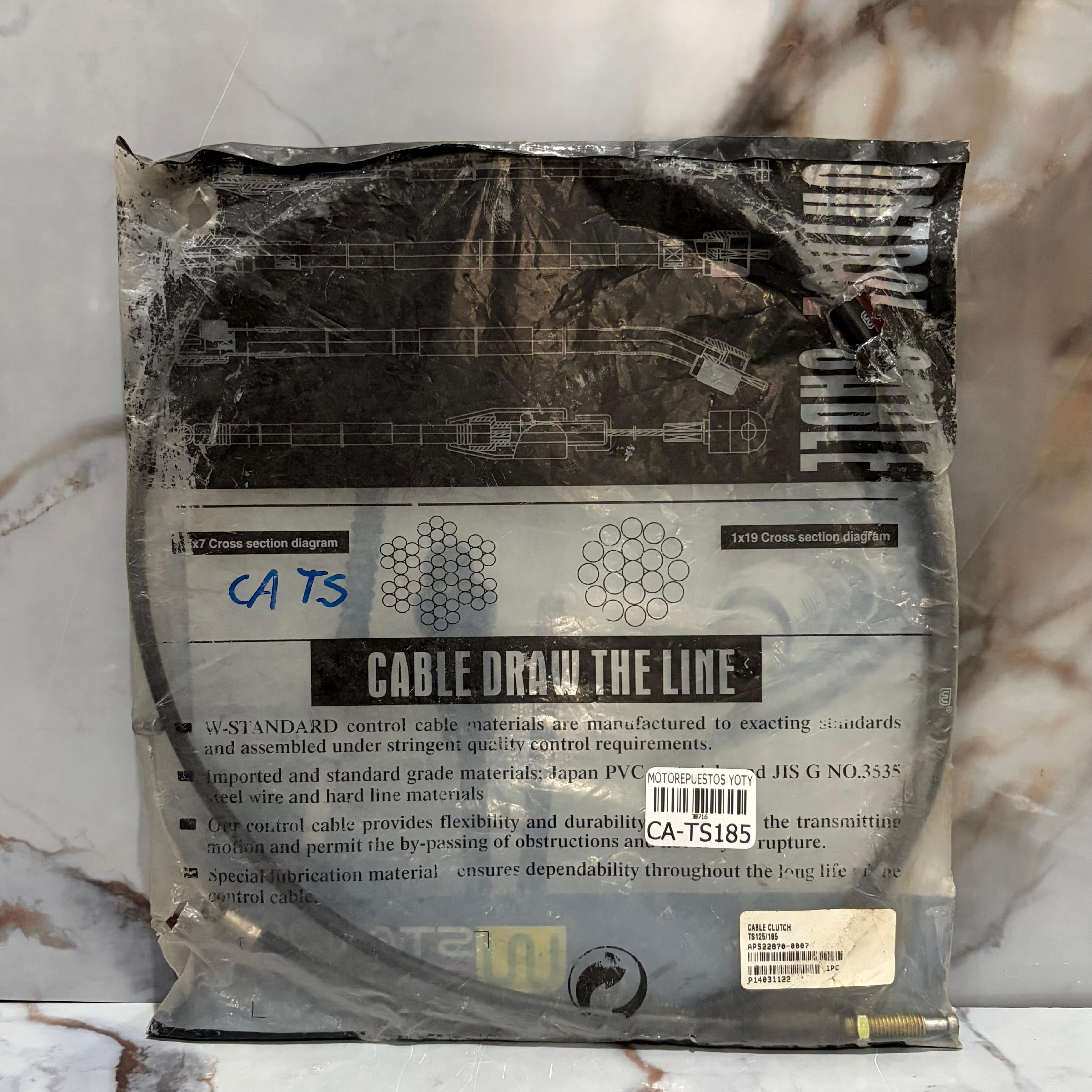 CABLE DE CLUTCH DE TS 185 STANDARD