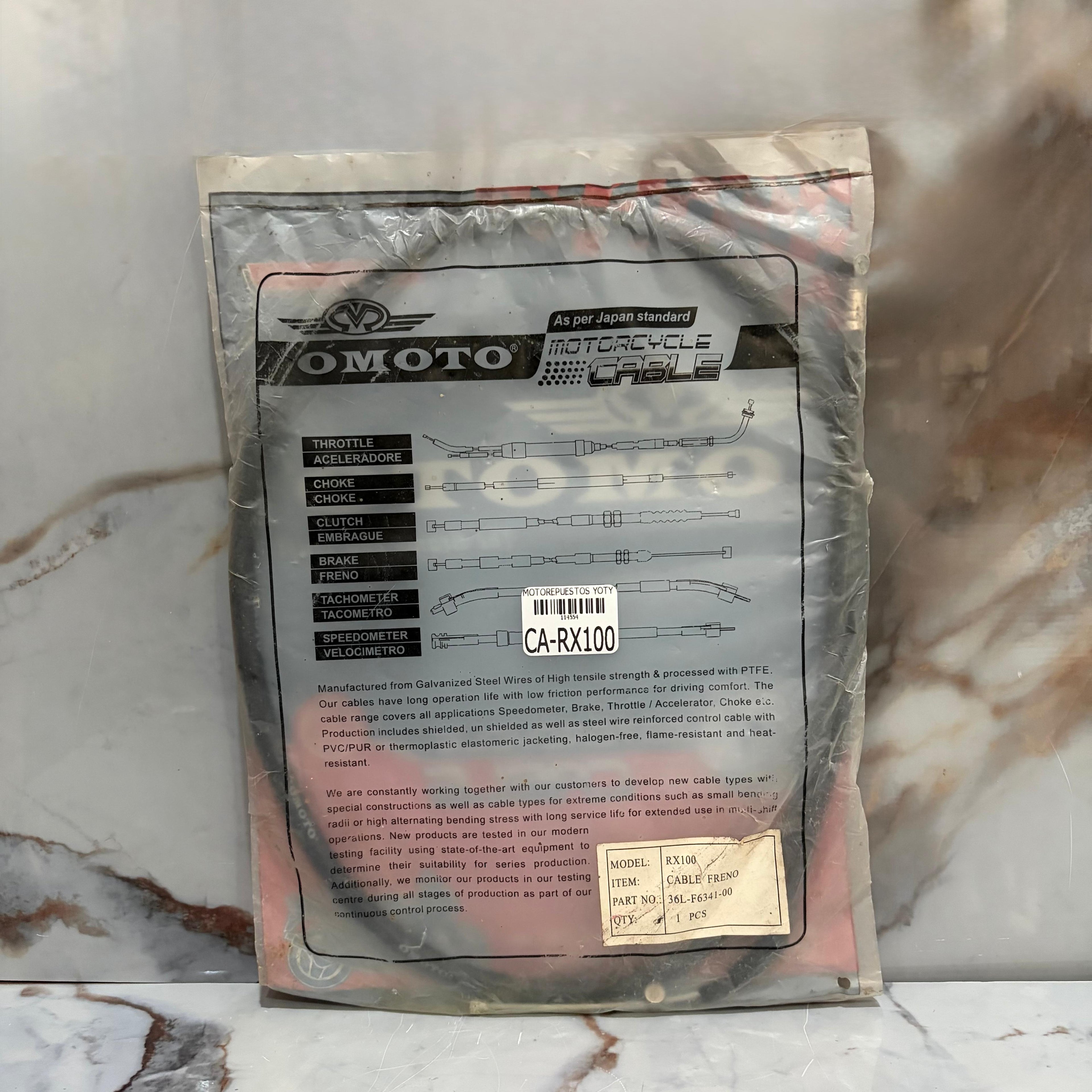 CABLE FRENO RX100 OMOTO