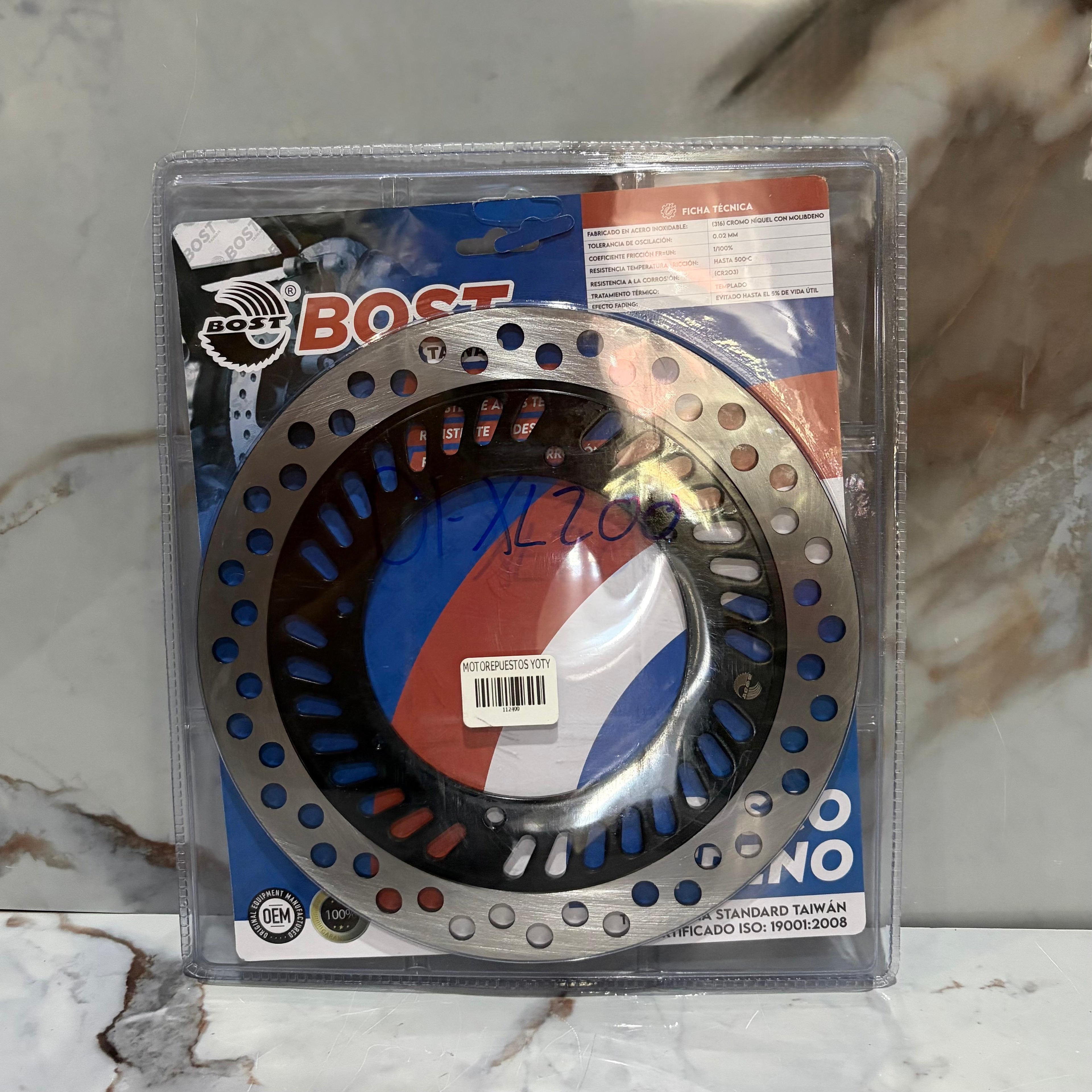 DISCO FRENO DELANTERO XL200/TORNADO BOST