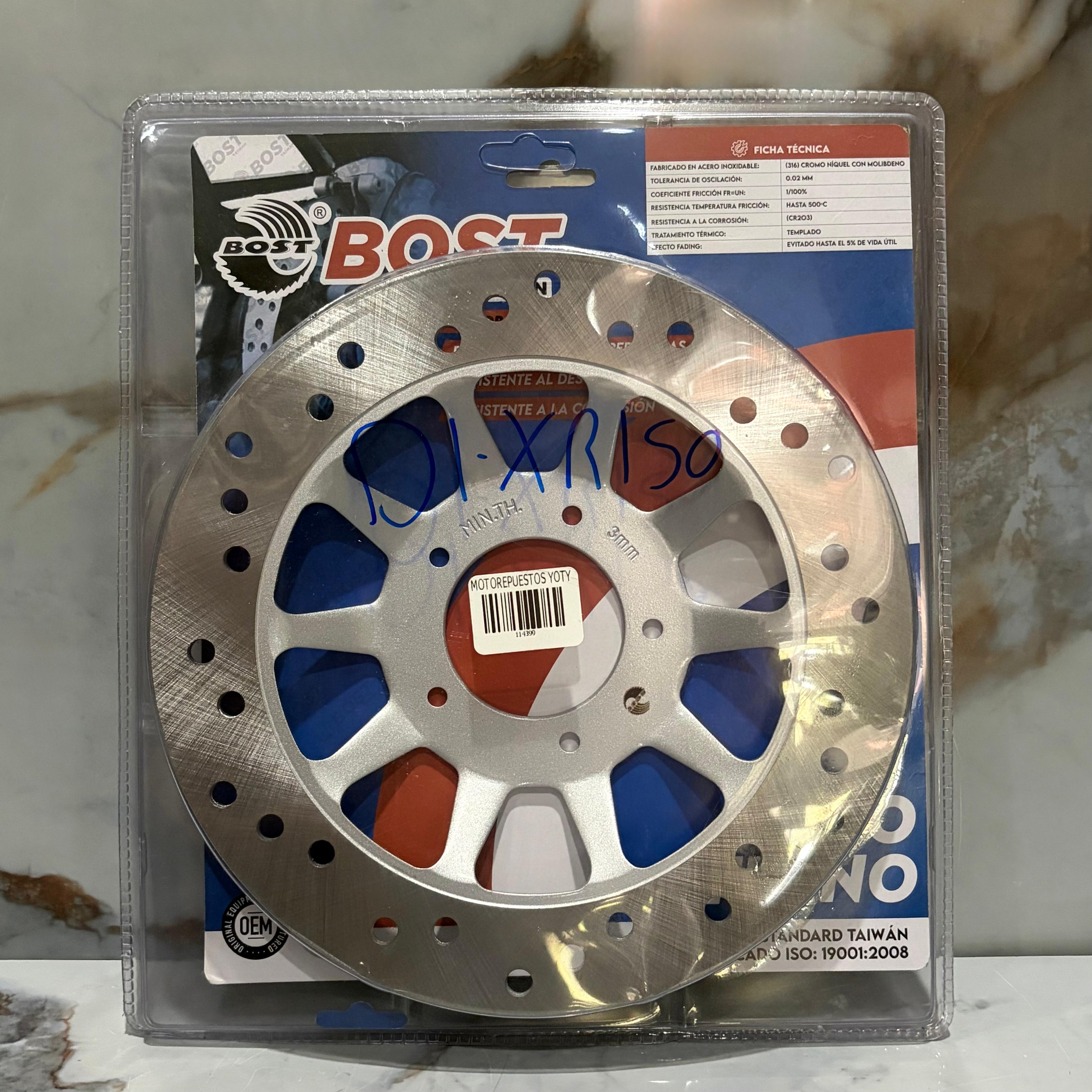 DISCO FRENO DELANTERO XR150 BOST