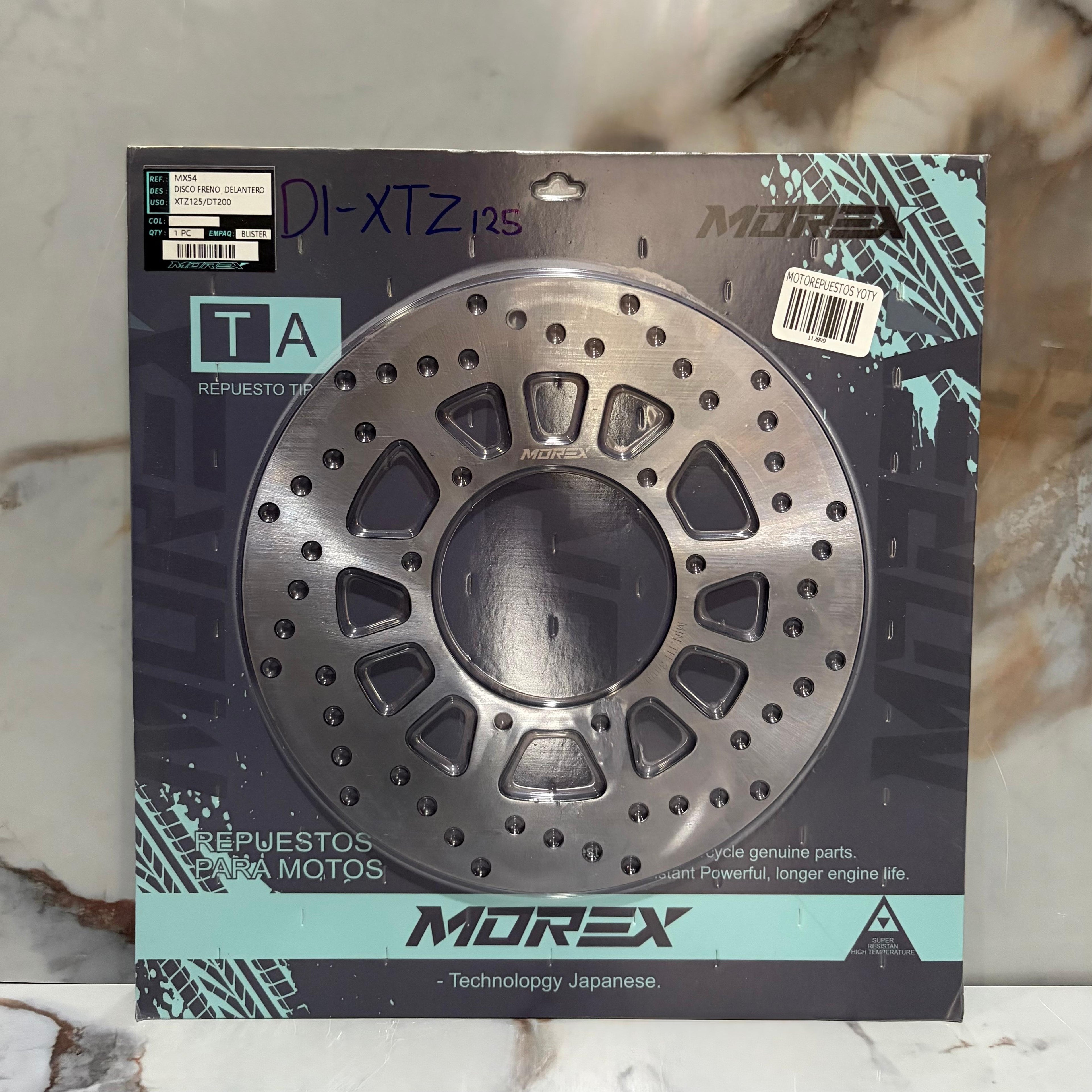 DISCO FRENO DELANTERO XTZ125 MTOSIR-MOREX