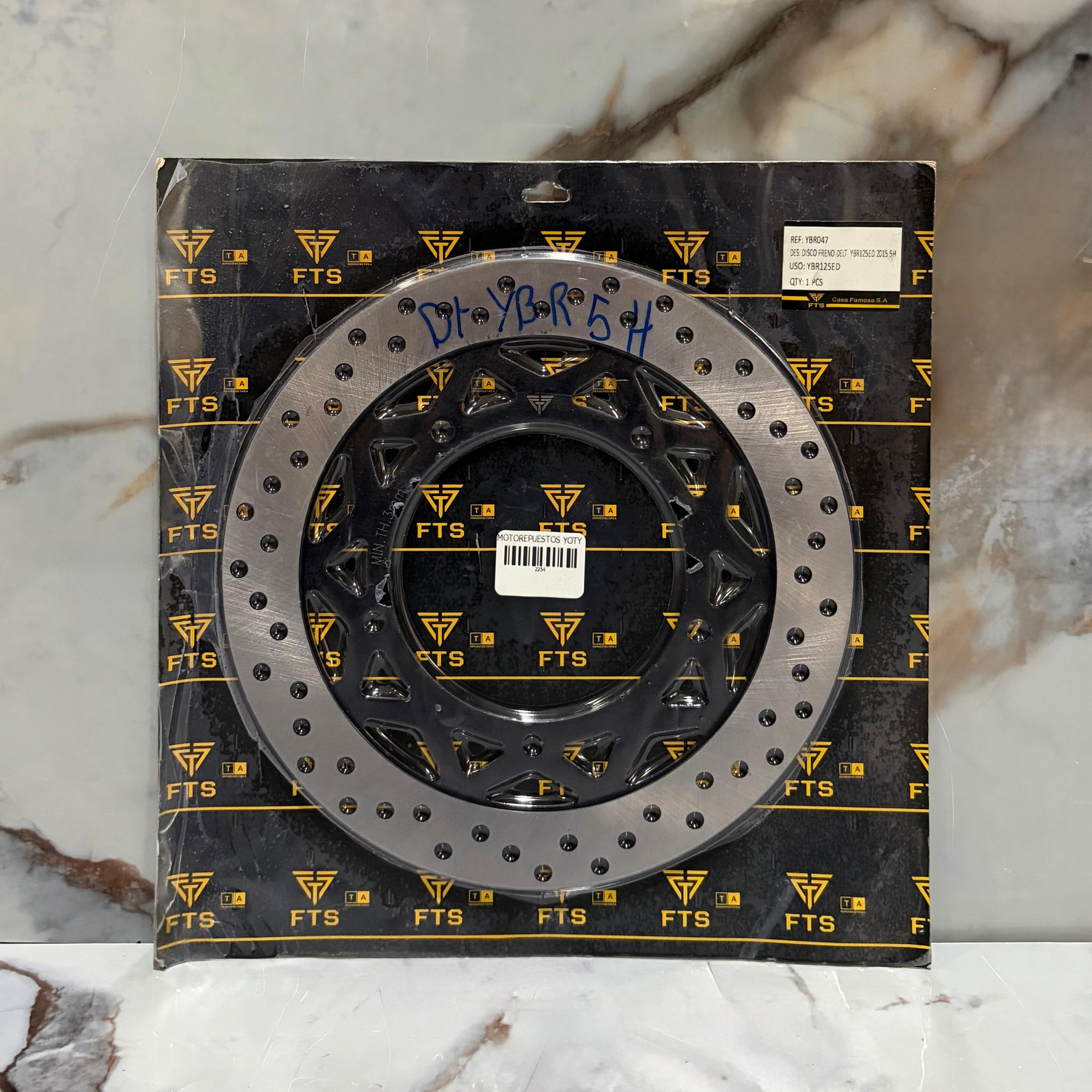 DISCO DE FRENO YBR125 5 HUECOS