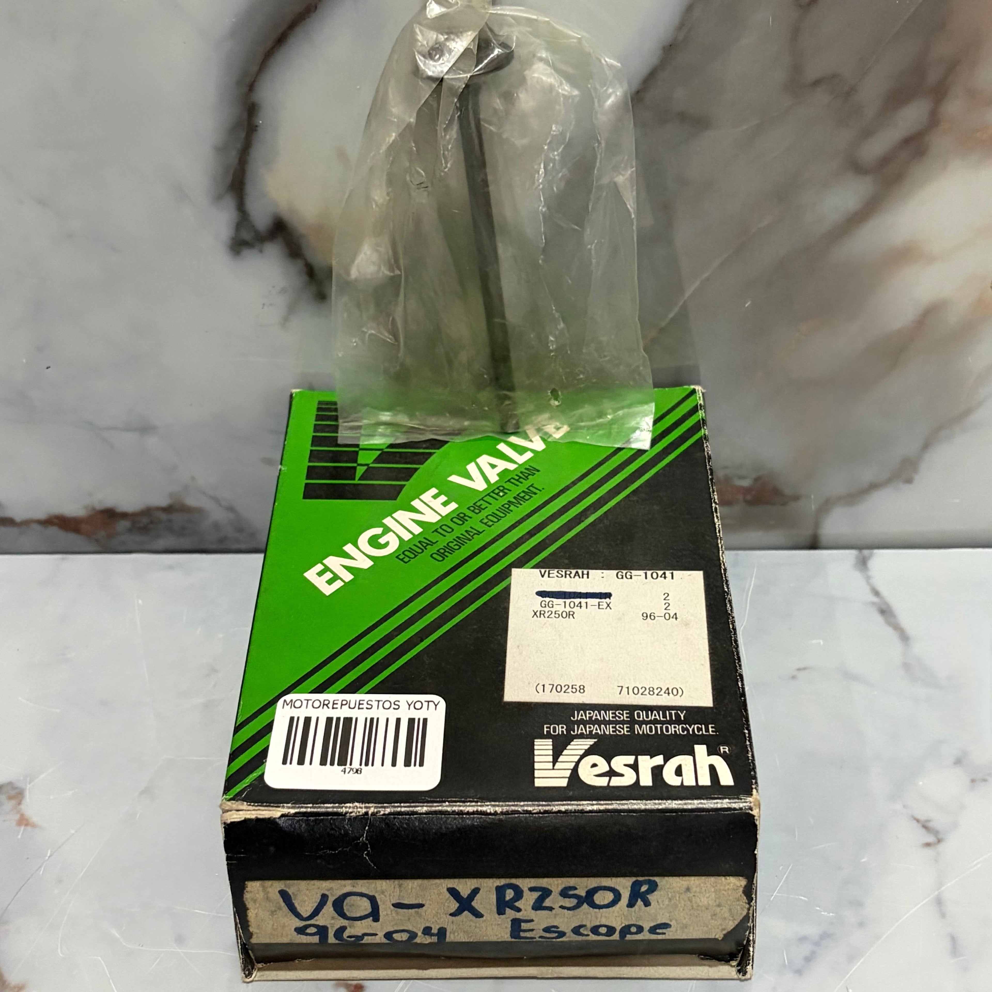 VALVULA ESCAPE XR250R 96-04 VESRAH