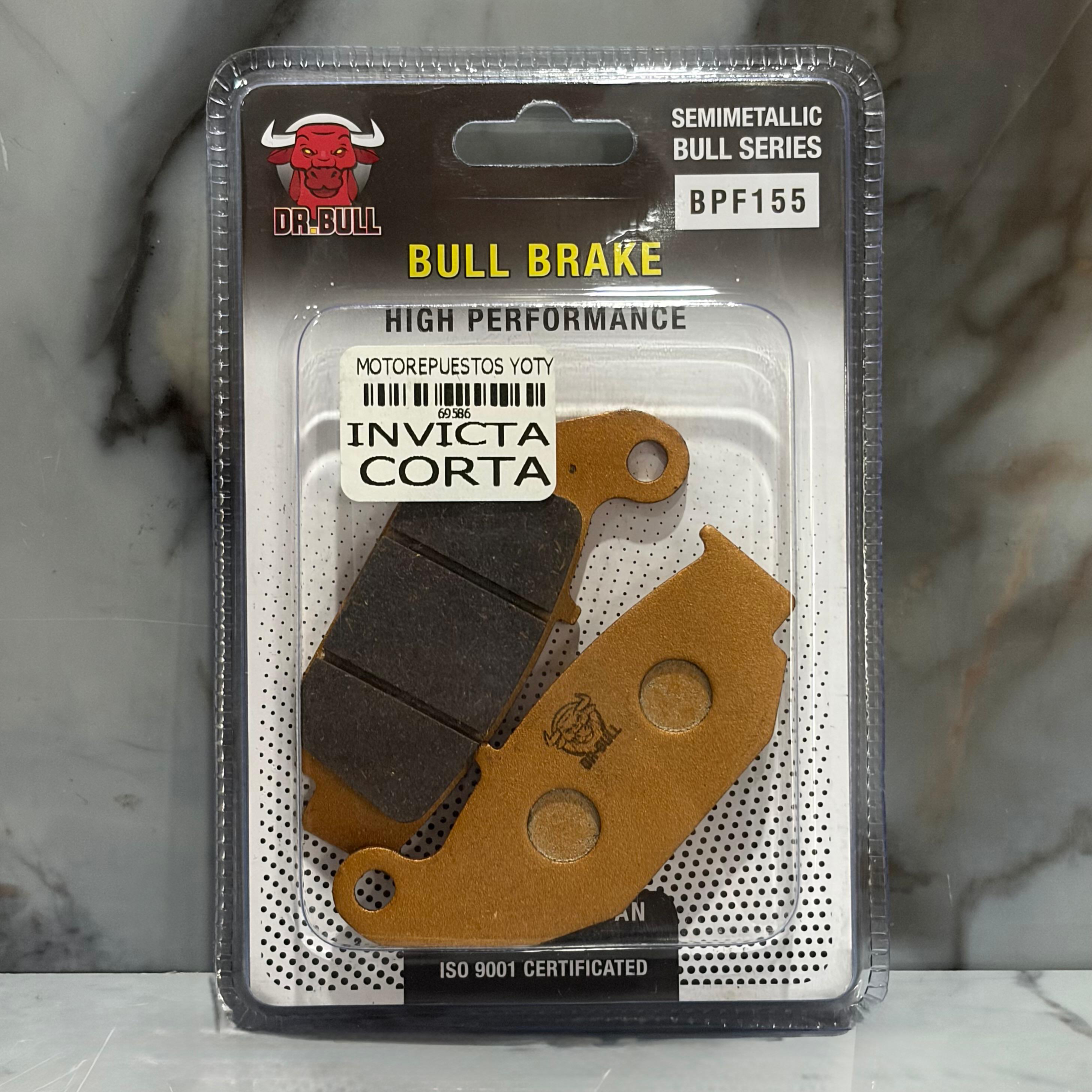 FIBRAS DE FRENO TRASERO INVICTA150 DR.BULL