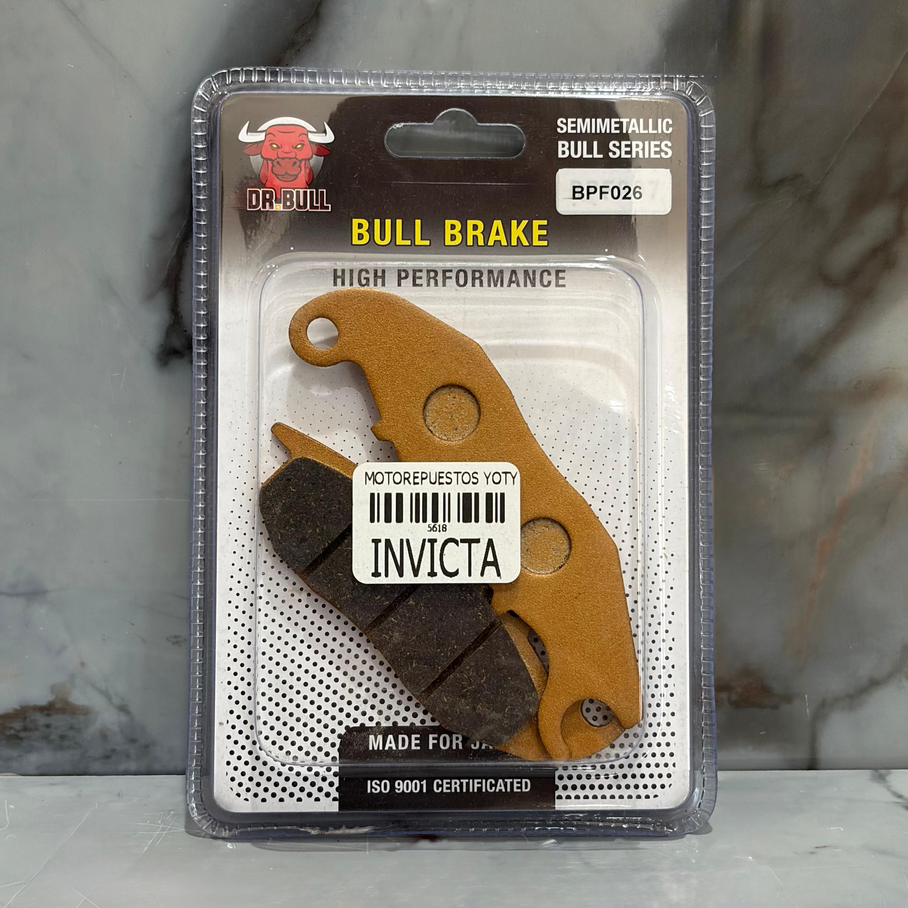 FIBRAS DE FRENO DELANTERO INVICTA
