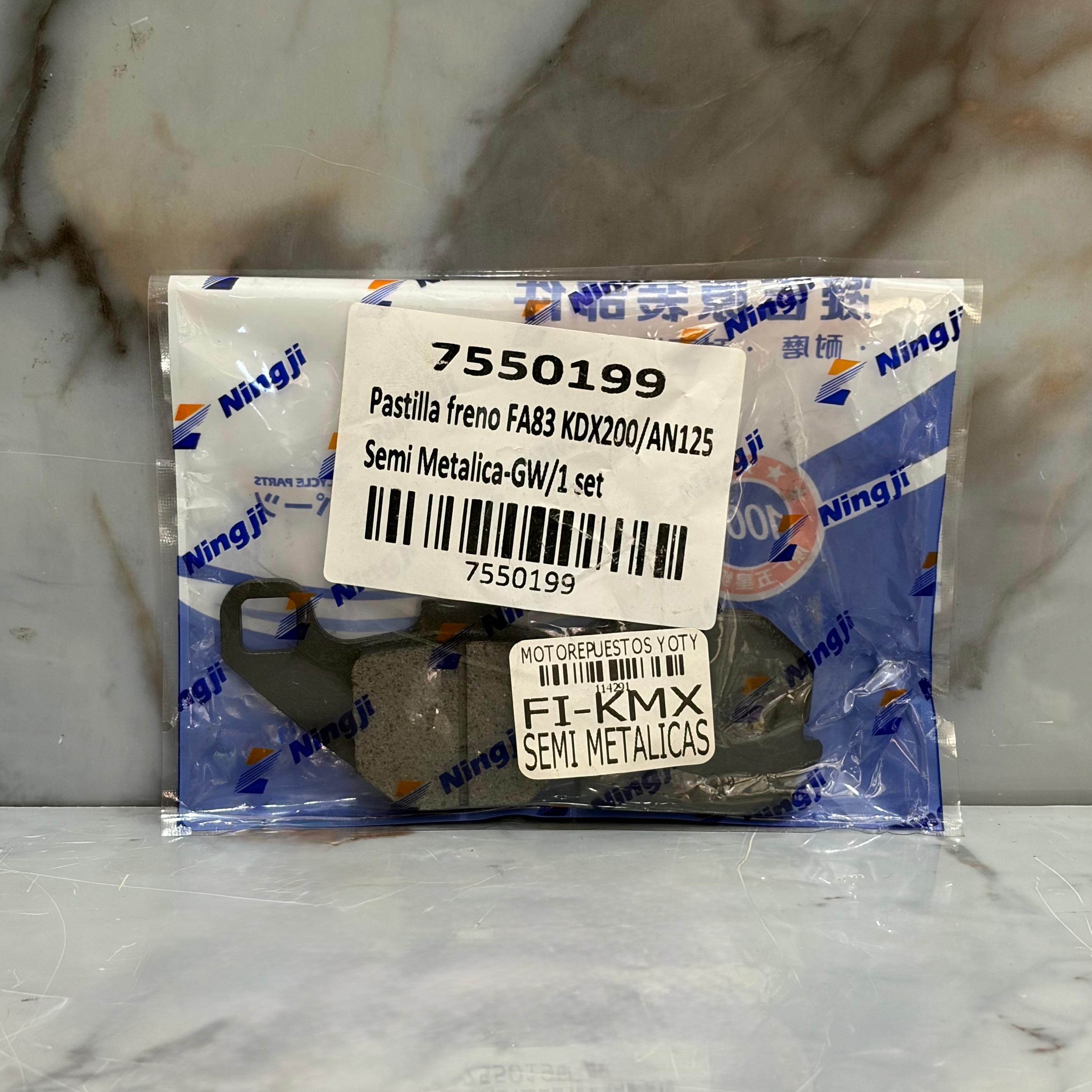 FIBRAS DE FRENO DELANTERO KMX SEMI METALICAS