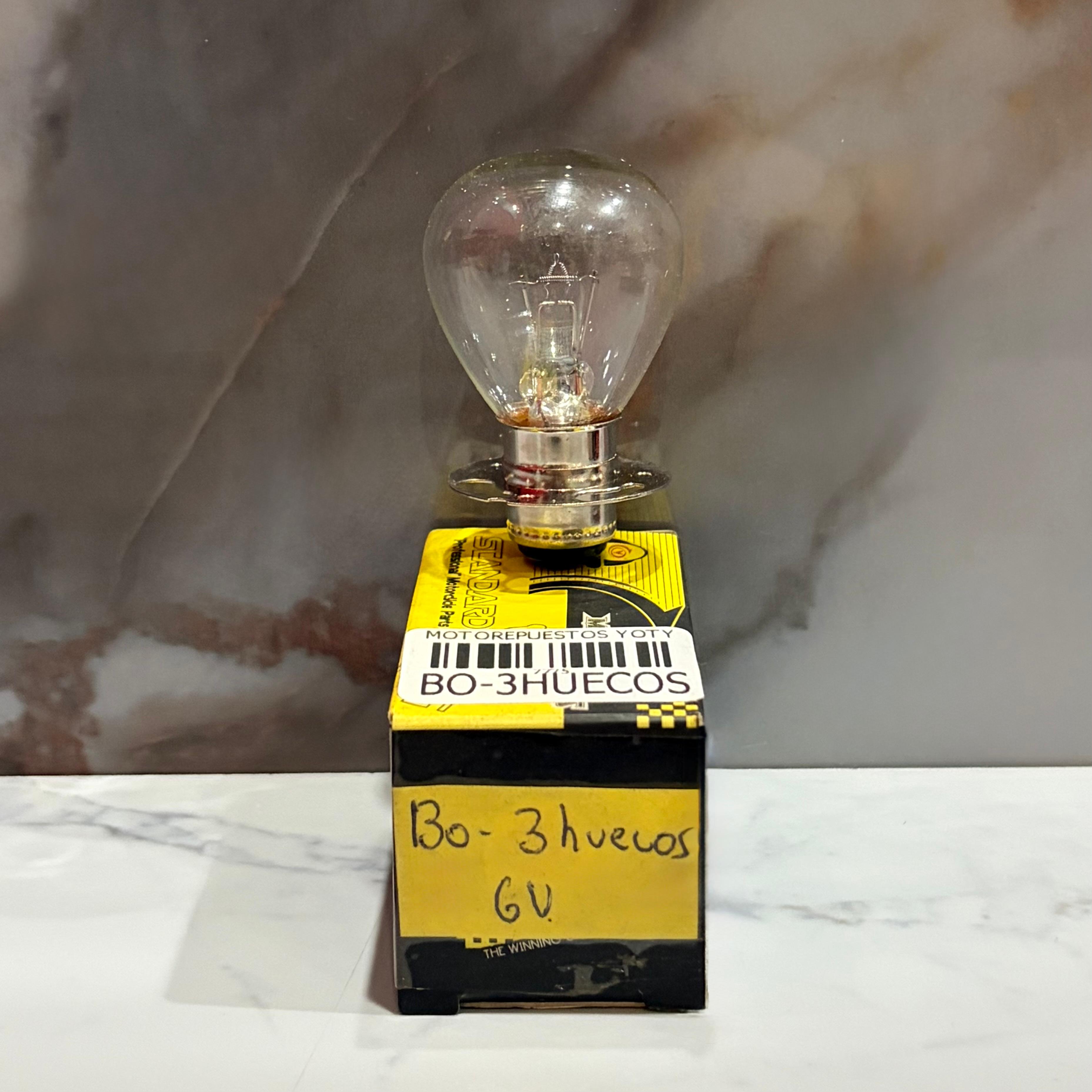 BOMBILLO 3 HUECOS 6V 35/35 GRANDE
