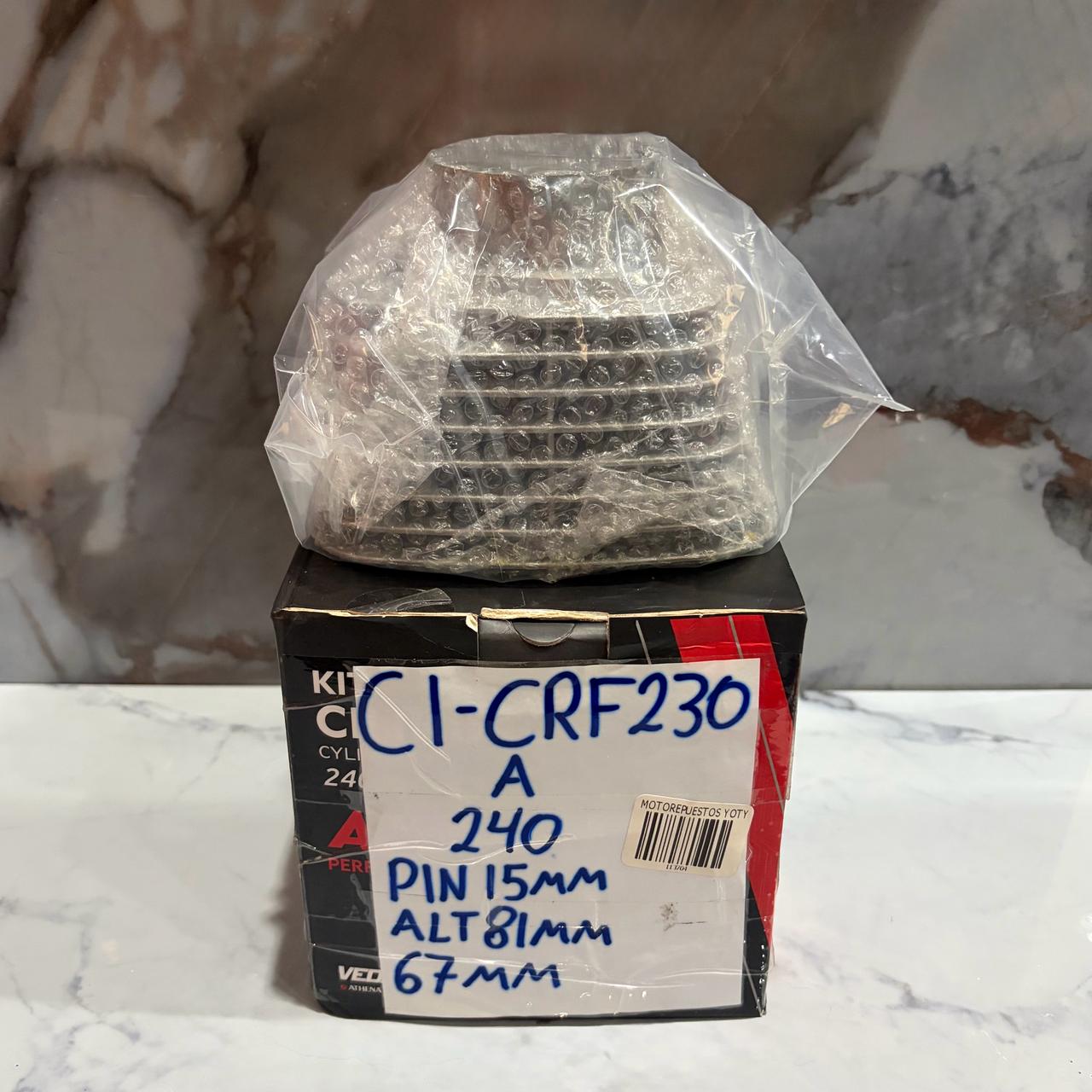 KIT CILINDRO CRF230 A 240 67MM ALTURA 81MM PIN 15MM VEDAMOTORS