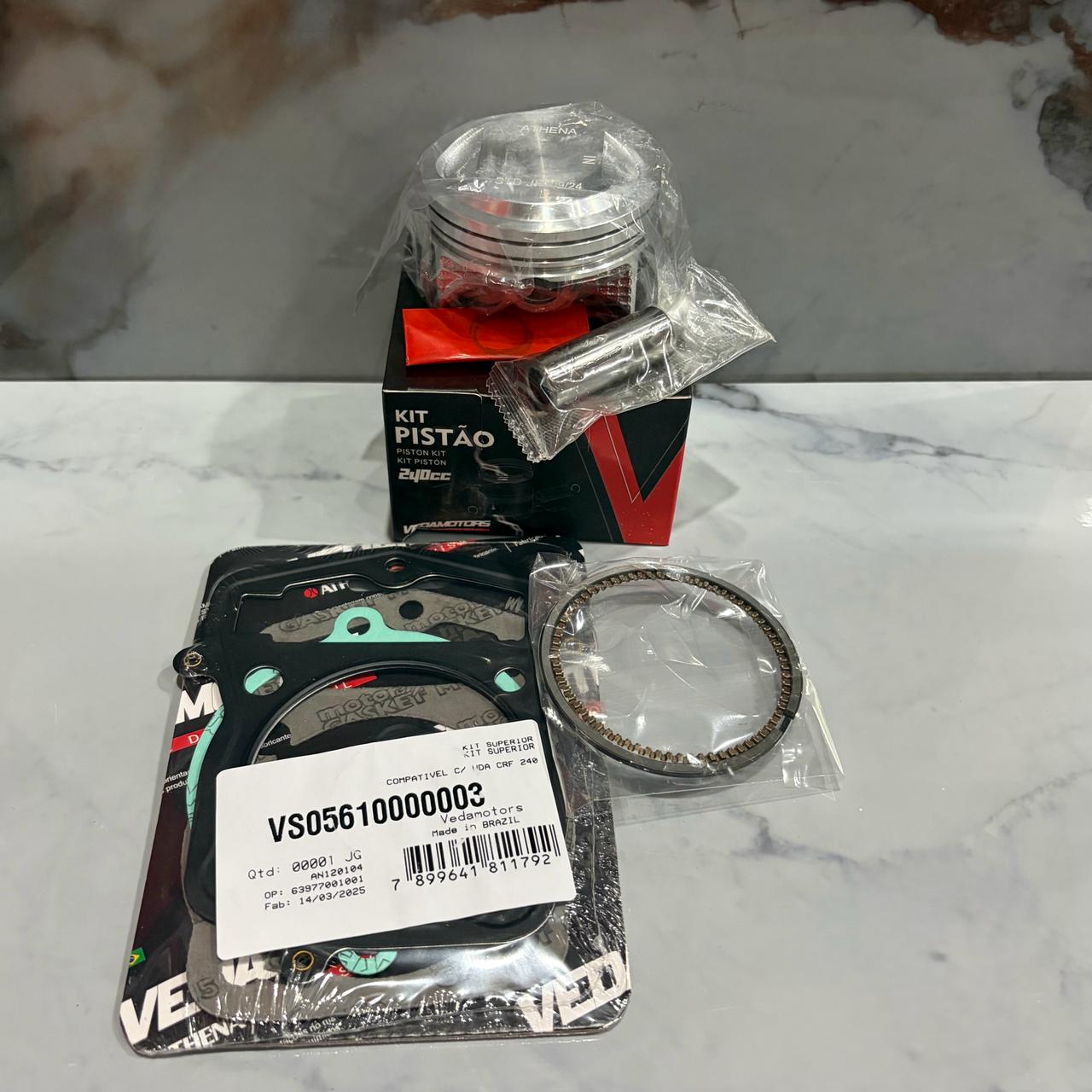 KIT CILINDRO CRF230 A 240 67MM ALTURA 81MM PIN 15MM VEDAMOTORS