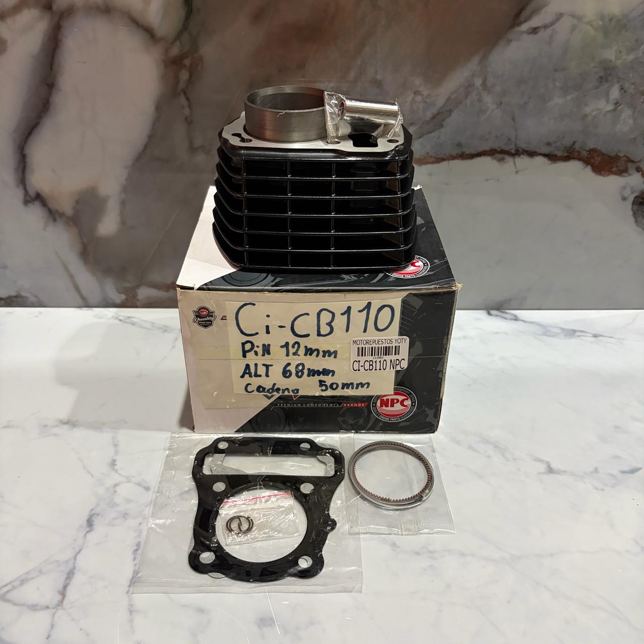 KIT CILINDRO CB110 PIN 12MM ALTURA 68MM 50MM NPC