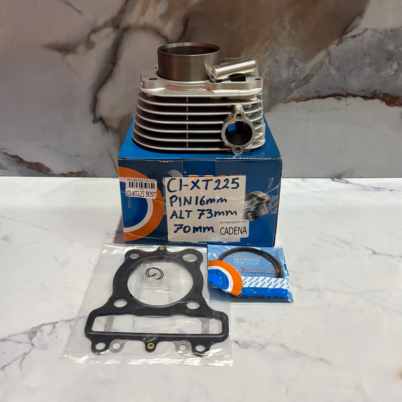 KIT CILINDRO XT225 BOST PIN 16MM ALTURA 73MM 70MM