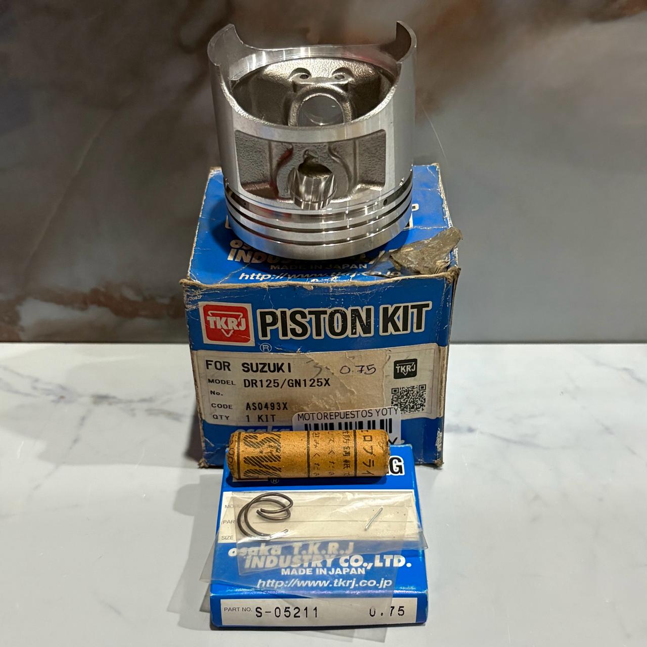 KIT PISTON 0.75 SUZUKI DR/GN125X CABEZON