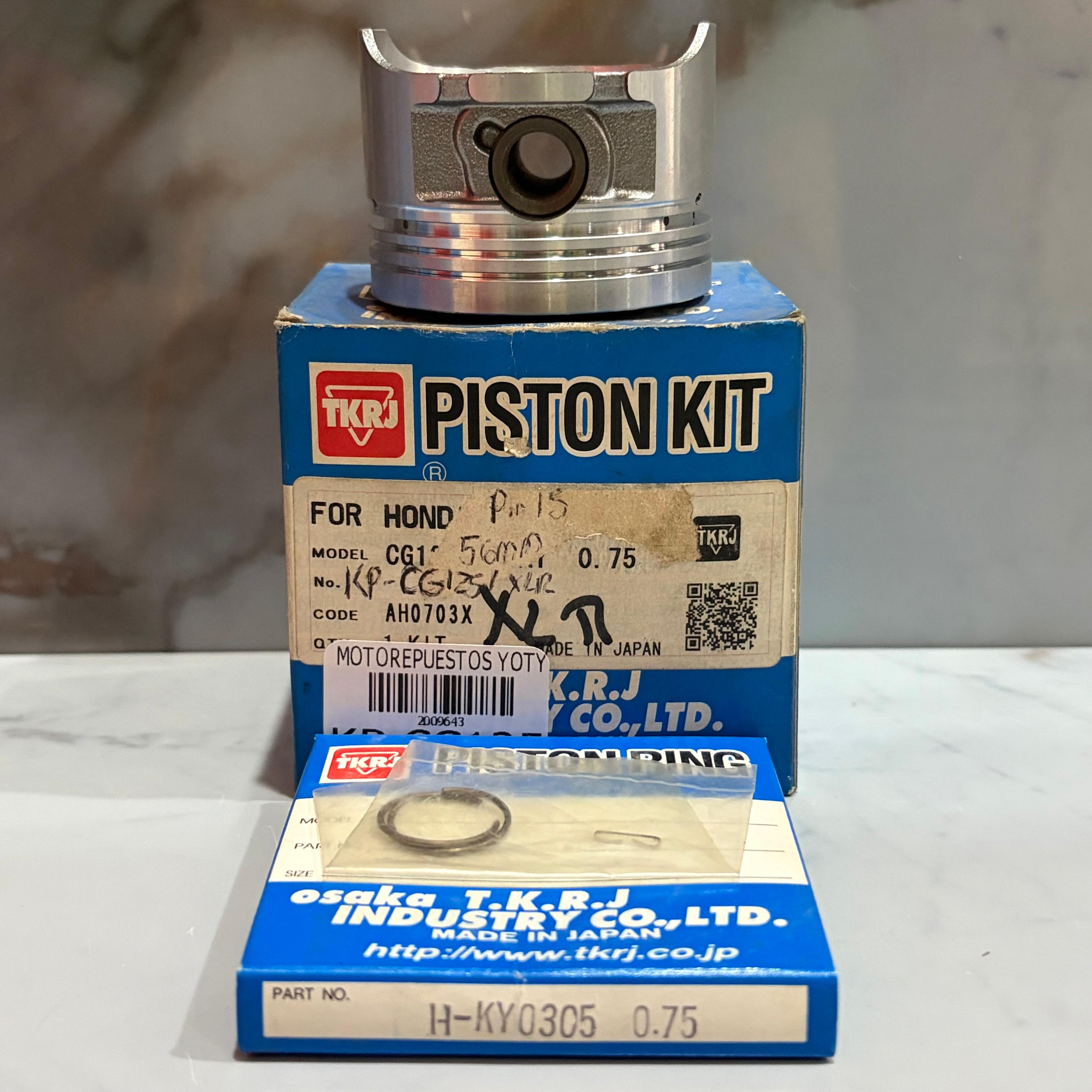 KIT PISTON PIN 15 CG125/XLR 56MM TKRJ