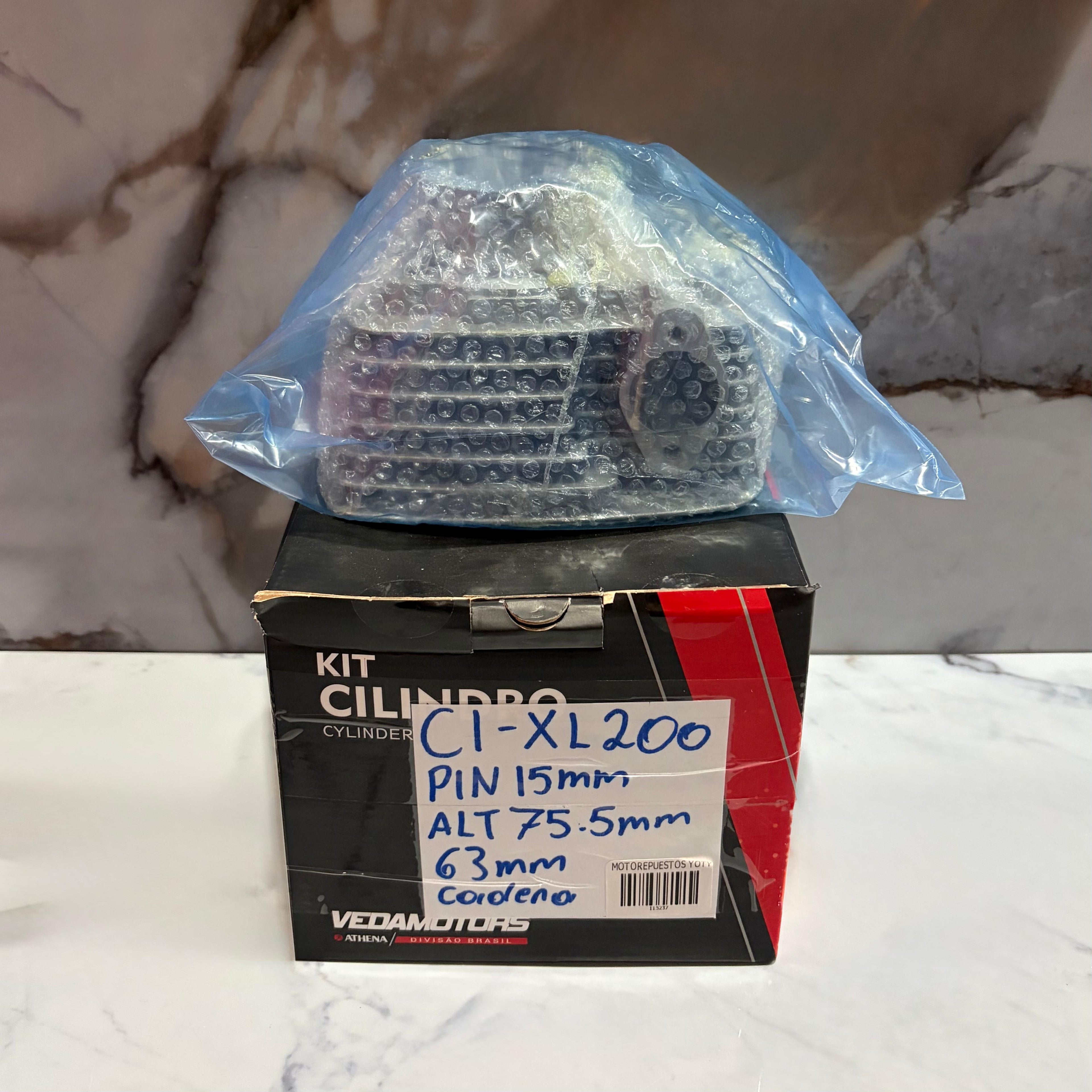 KIT DE CILINDRO XL200 PIN 15MM ALTURA 75.5MM 63MM