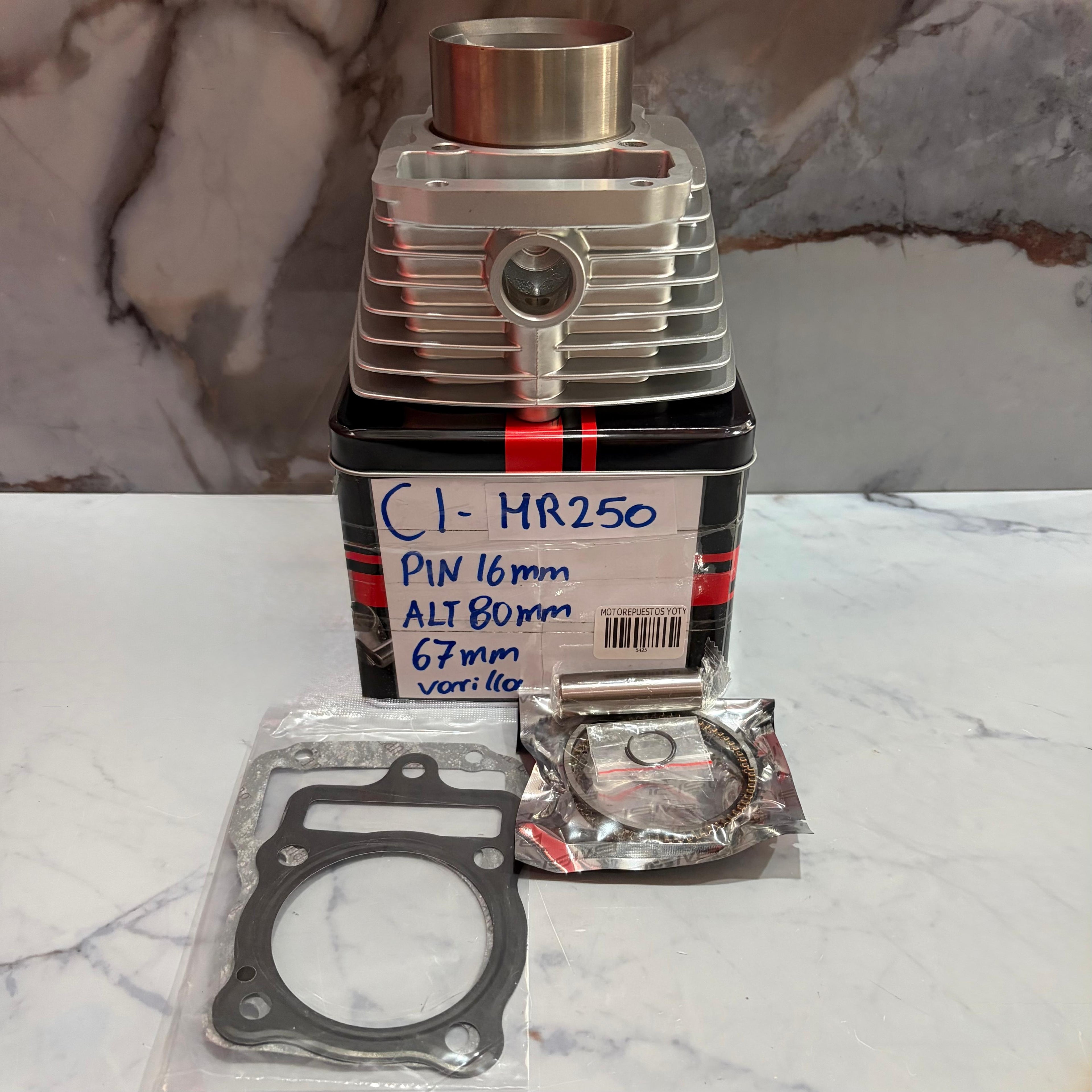 CILINDRO HERCULES 250 67MM PIN 15MM ALTURA 80MM VARILLA