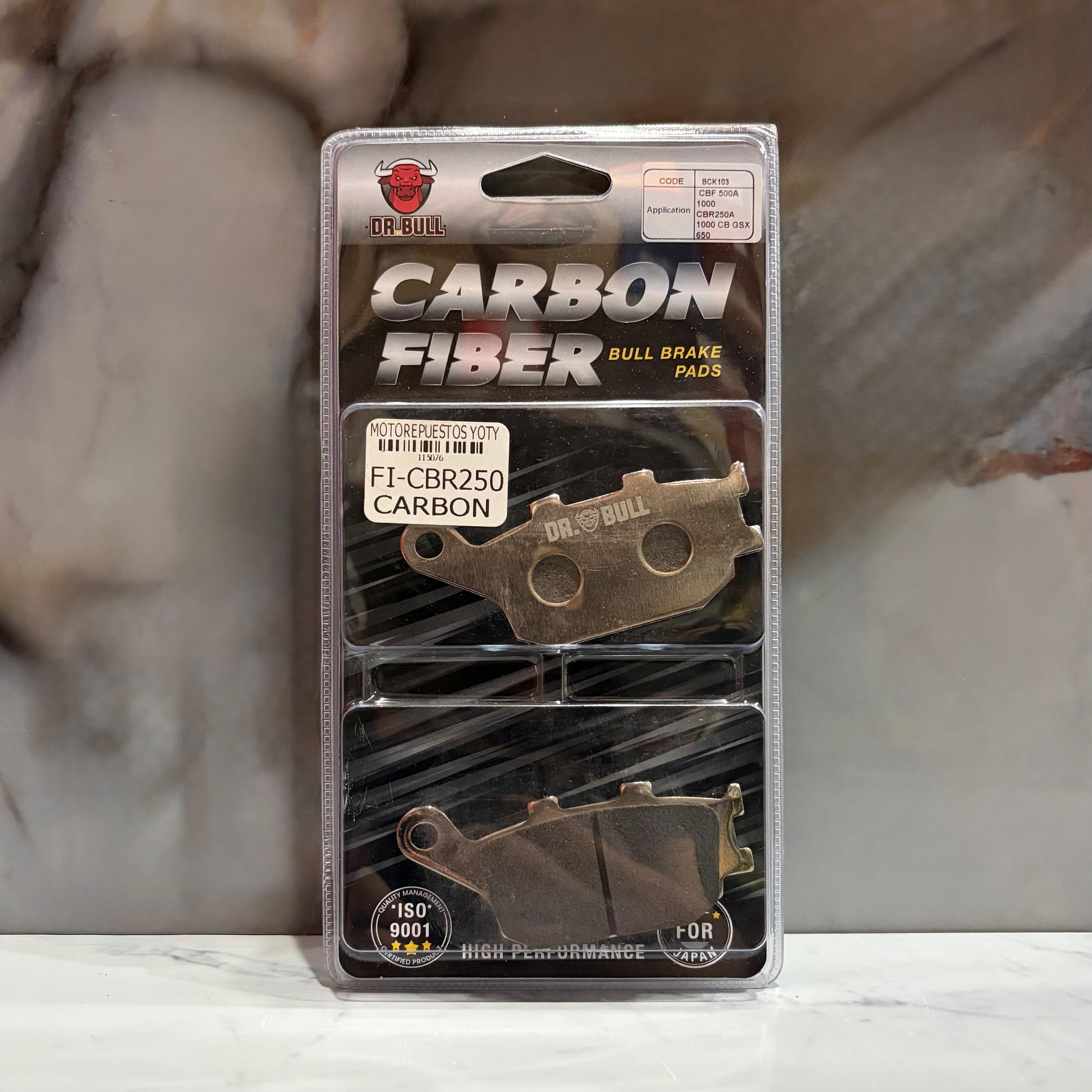 PASTILLA FRENO TRASERA CBR250/500 DR.BULL CARBON