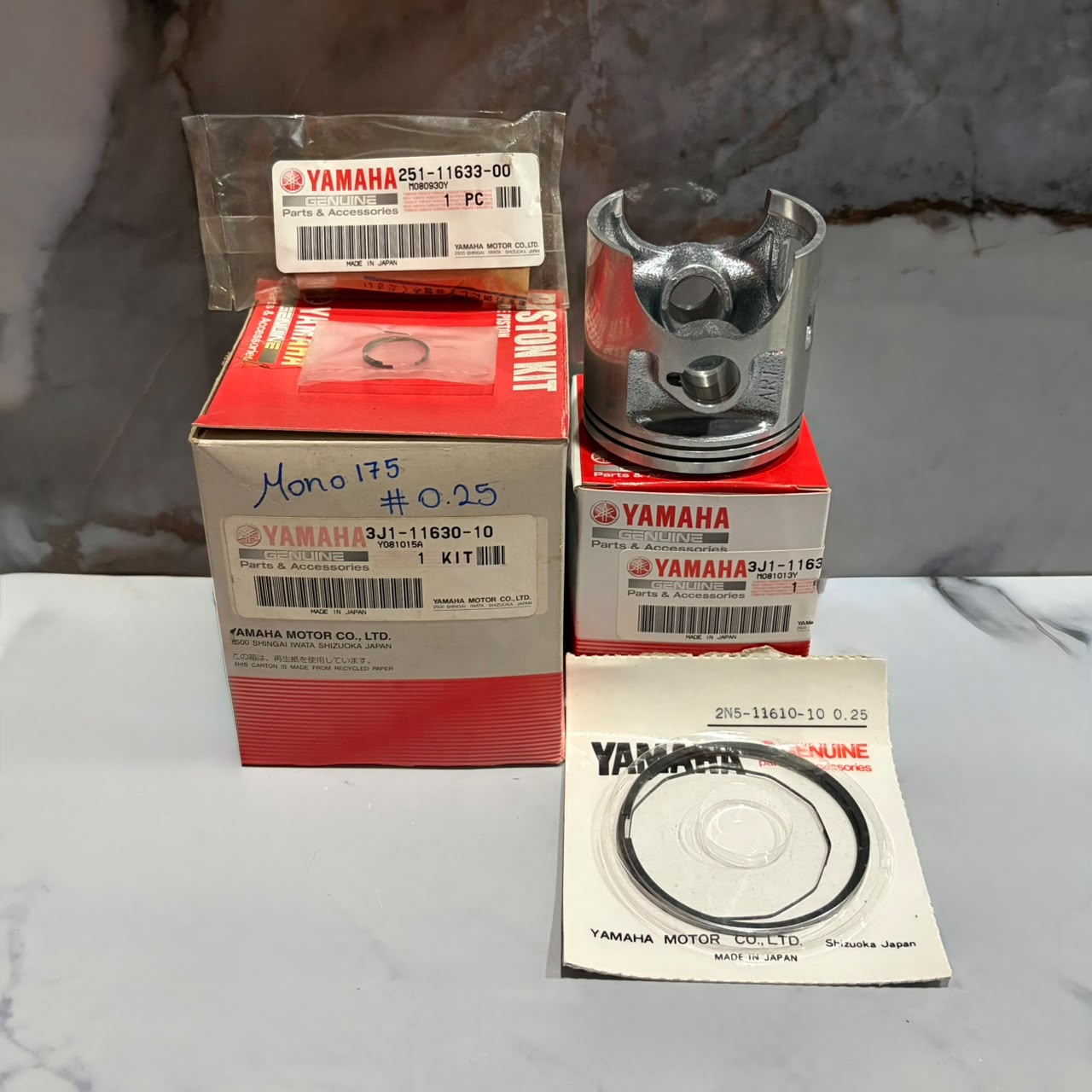 KIT PISTON MONO 175 0.25 ORIGINAL