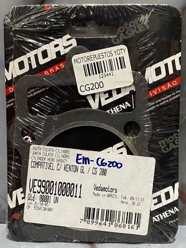 EMPAQUE CABEZOTE CG200 VEDAMOTORS